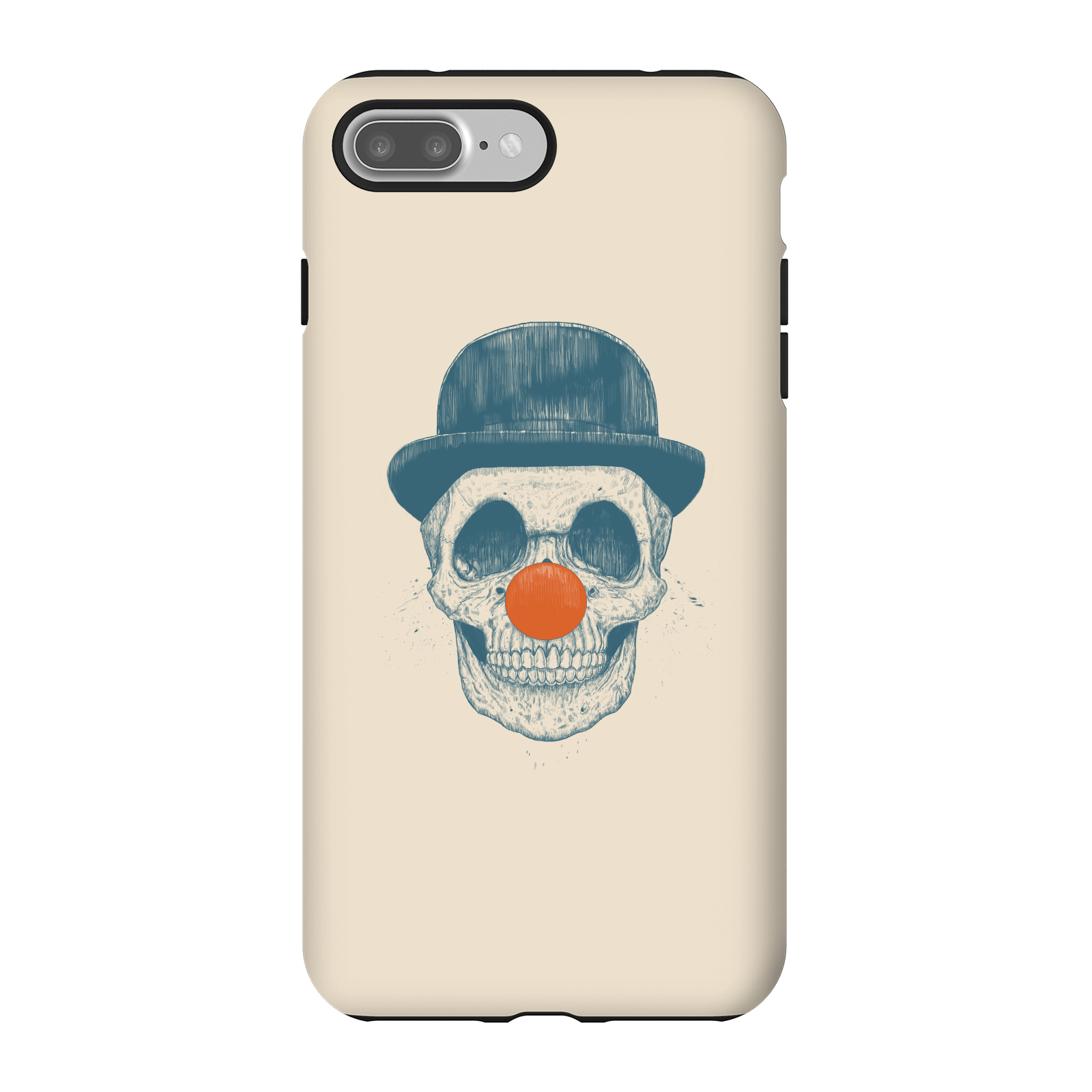 Balazs Solti Red Nosed Skull Phone Case for iPhone and Android - iPhone 7 Plus - Tough Case - Gloss