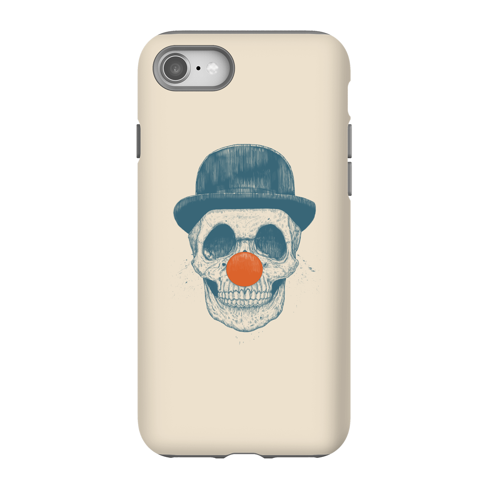 Balazs Solti Red Nosed Skull Phone Case for iPhone and Android - iPhone 8 - Tough Case - Gloss