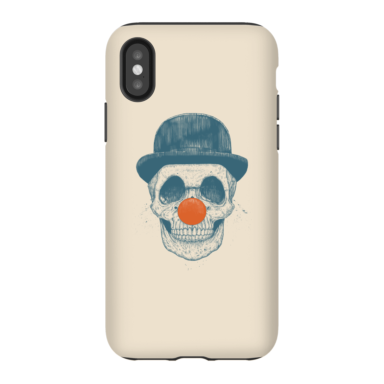 Balazs Solti Red Nosed Skull Phone Case for iPhone and Android - iPhone X - Tough Case - Gloss