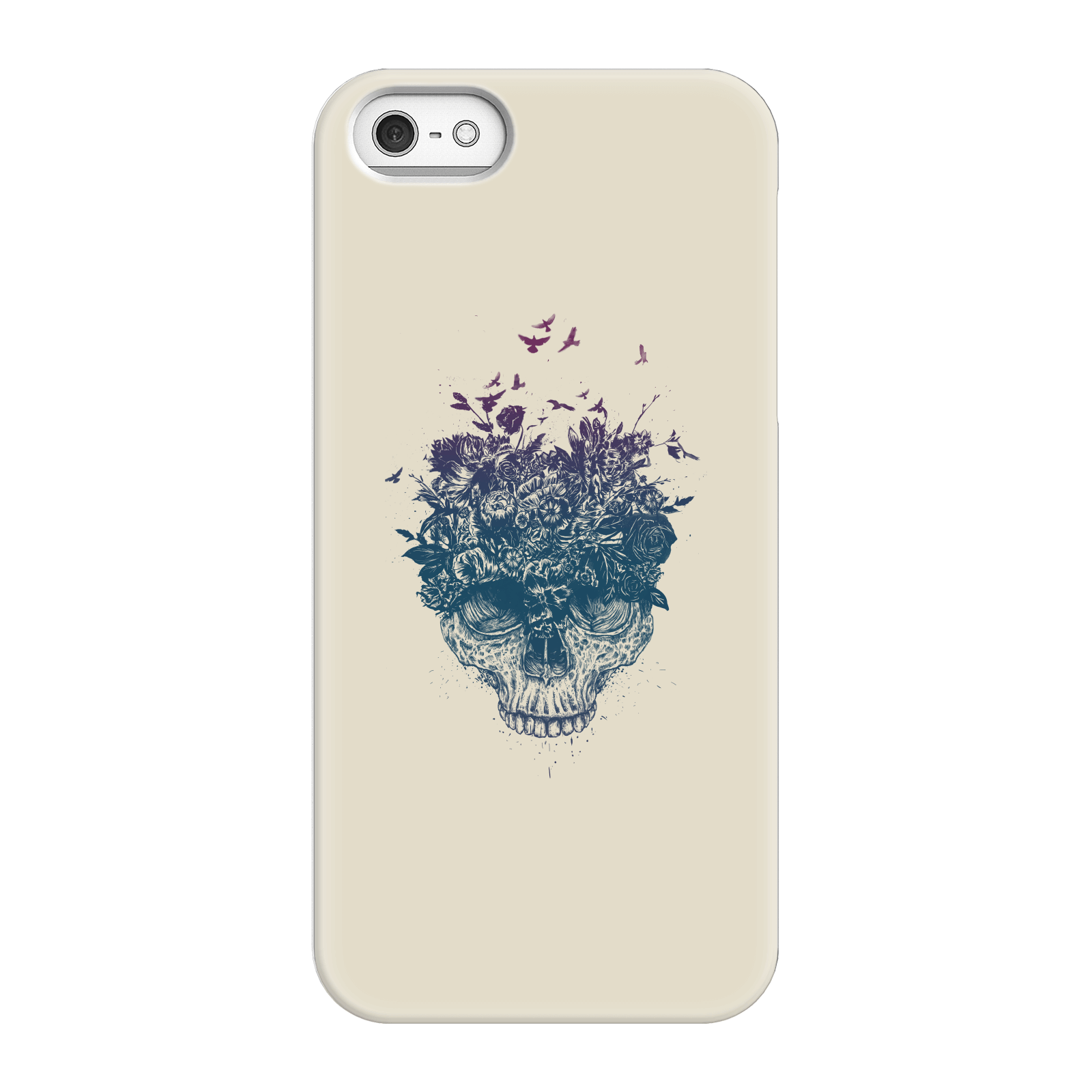 Balazs Solti Skulls And Flowers Phone Case for iPhone and Android - iPhone 5/5s - Snap Case - Matte