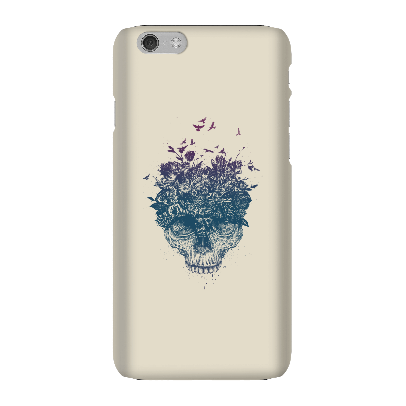 Balazs Solti Skulls And Flowers Phone Case for iPhone and Android - iPhone 6 - Snap Case - Matte