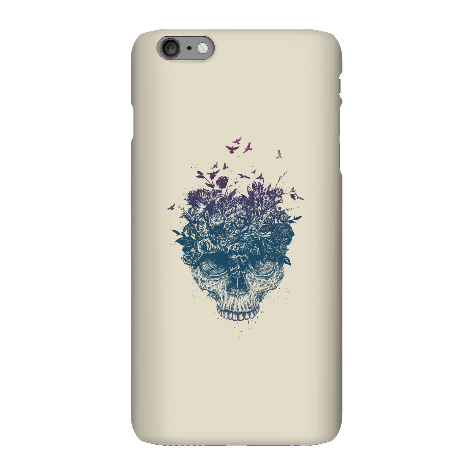 Balazs Solti Skulls And Flowers Phone Case for iPhone and Android - iPhone 6 Plus - Snap Case - Matte