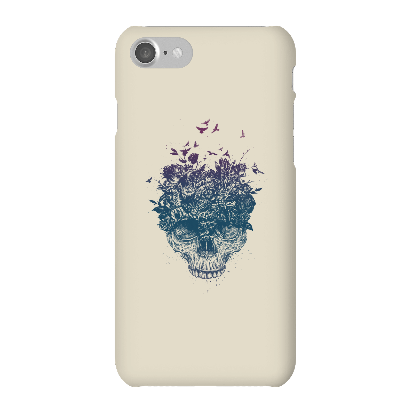 Balazs Solti Skulls And Flowers Phone Case for iPhone and Android - iPhone 7 - Snap Case - Matte