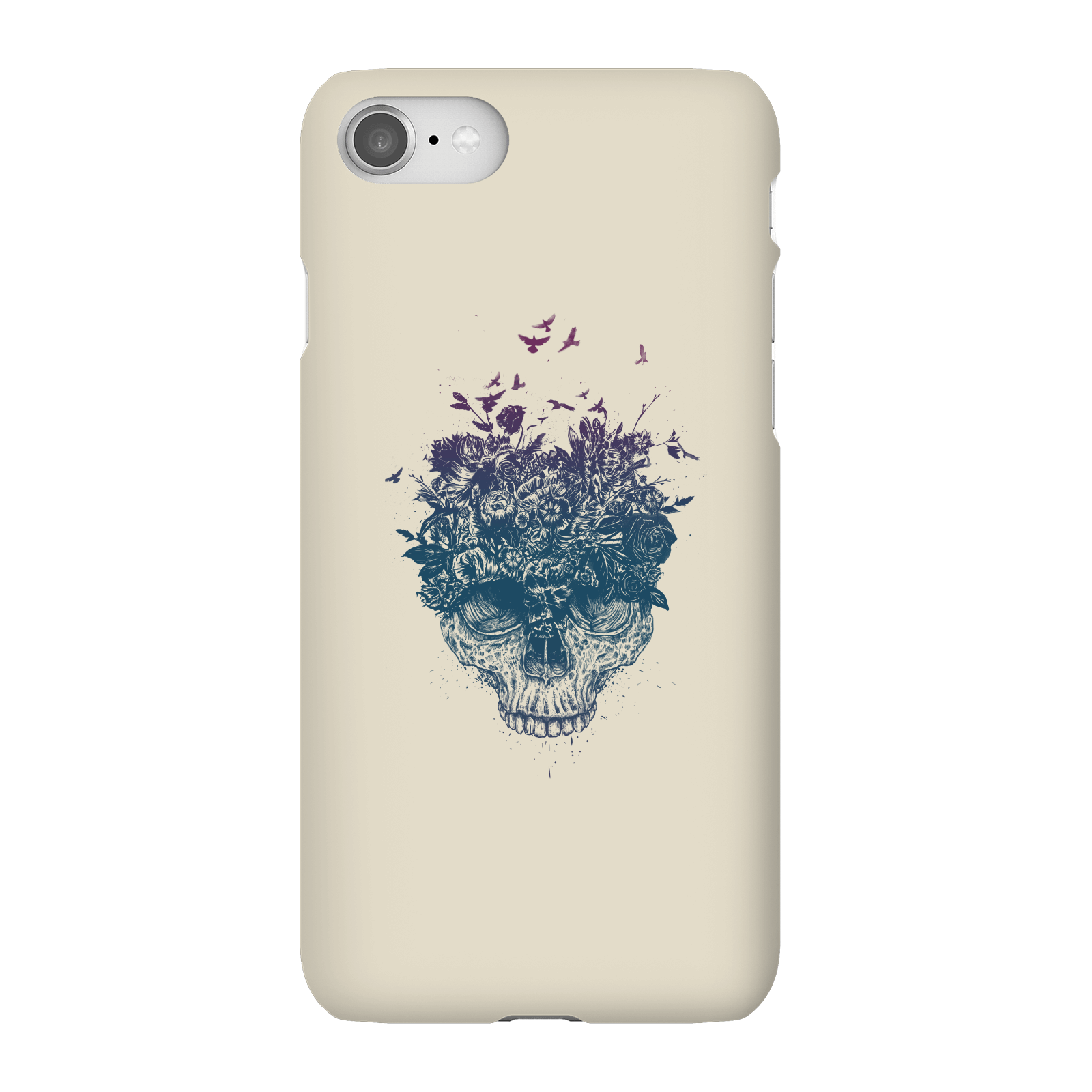 Balazs Solti Skulls And Flowers Phone Case for iPhone and Android - iPhone 8 - Snap Case - Matte