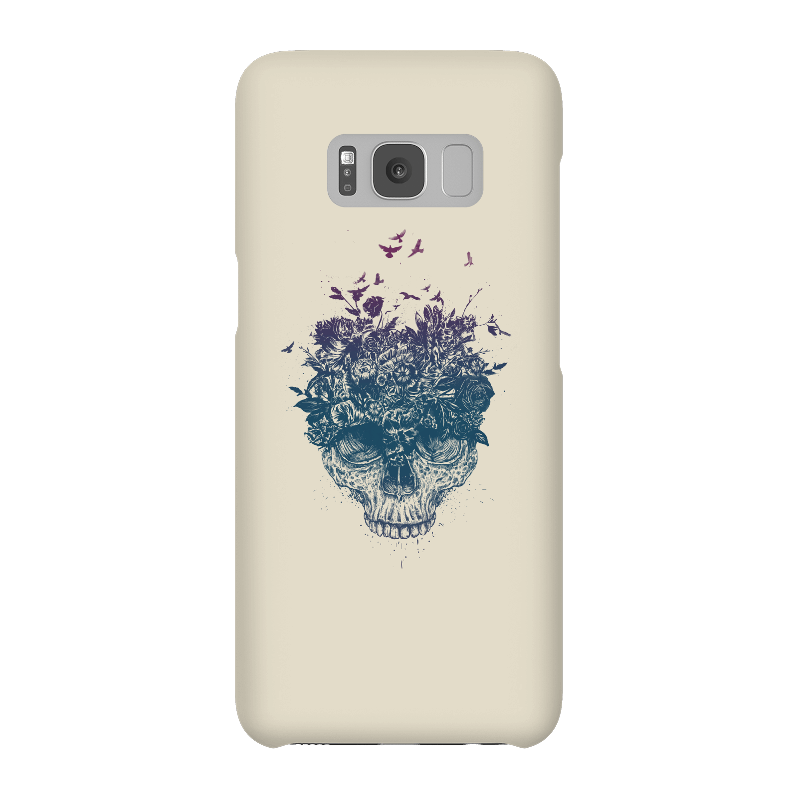 Balazs Solti Skulls And Flowers Phone Case for iPhone and Android - Samsung S8 - Snap Case - Matte