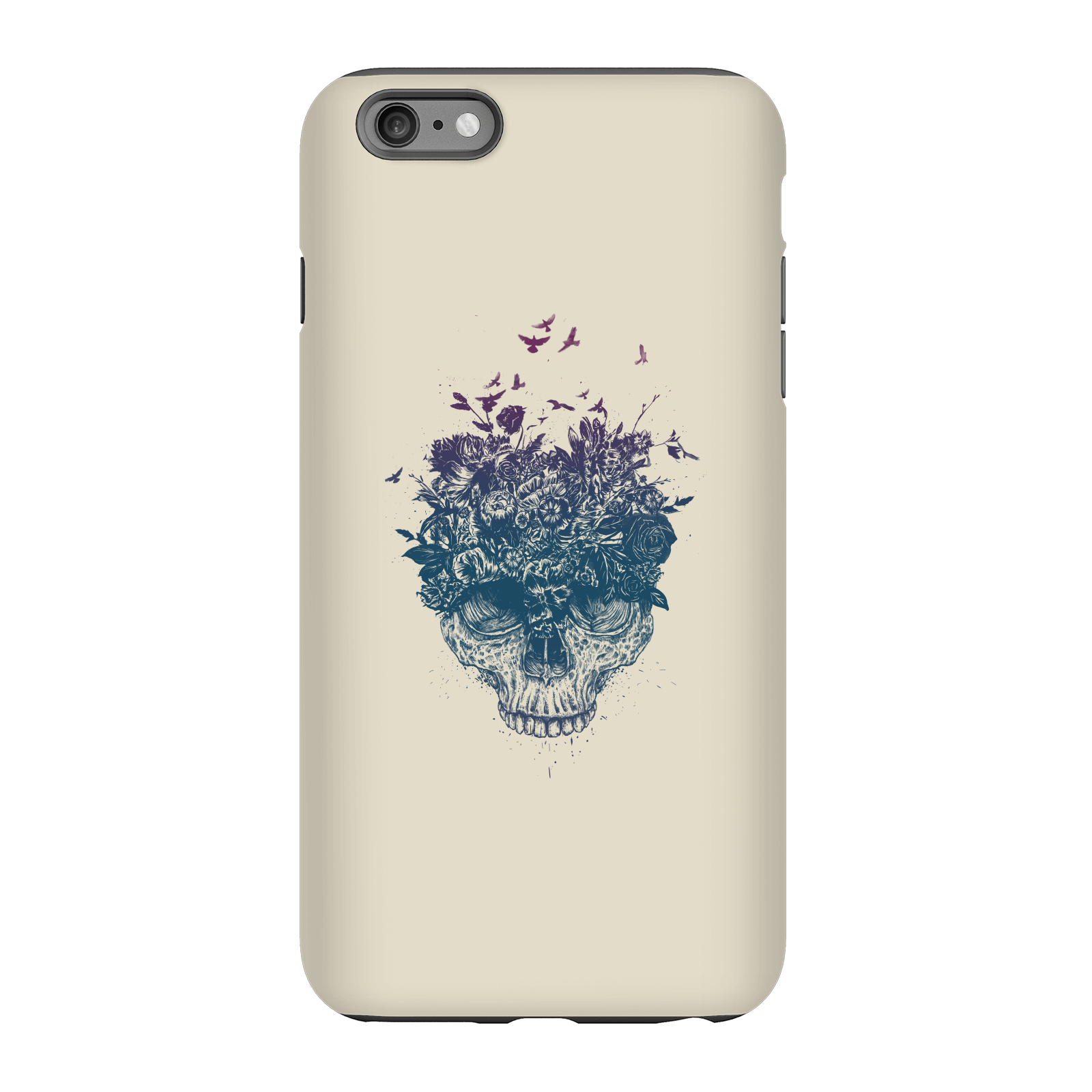 Balazs Solti Skulls And Flowers Phone Case for iPhone and Android - iPhone 6 Plus - Tough Case - Matte