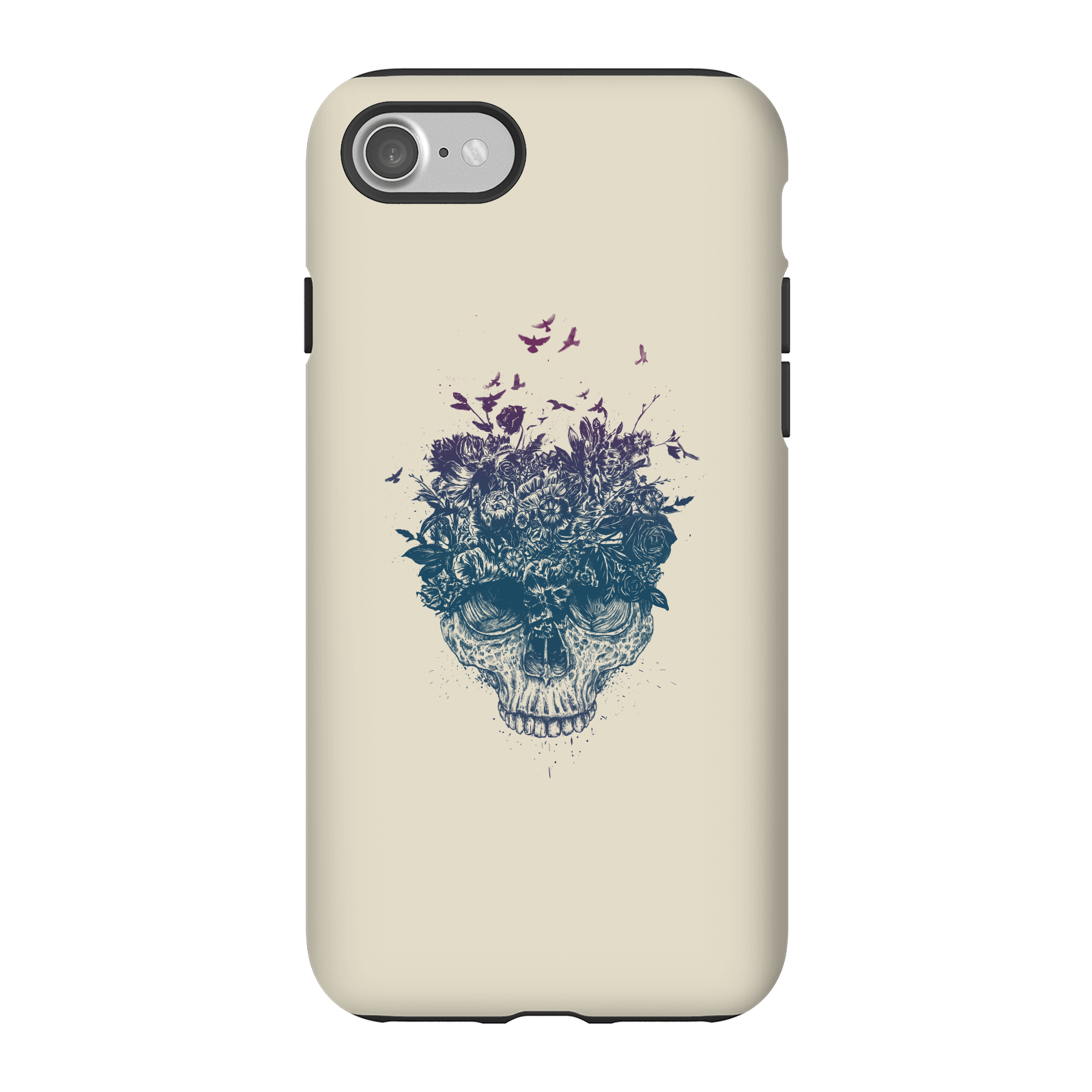 Balazs Solti Skulls And Flowers Phone Case for iPhone and Android - iPhone 7 - Tough Case - Matte