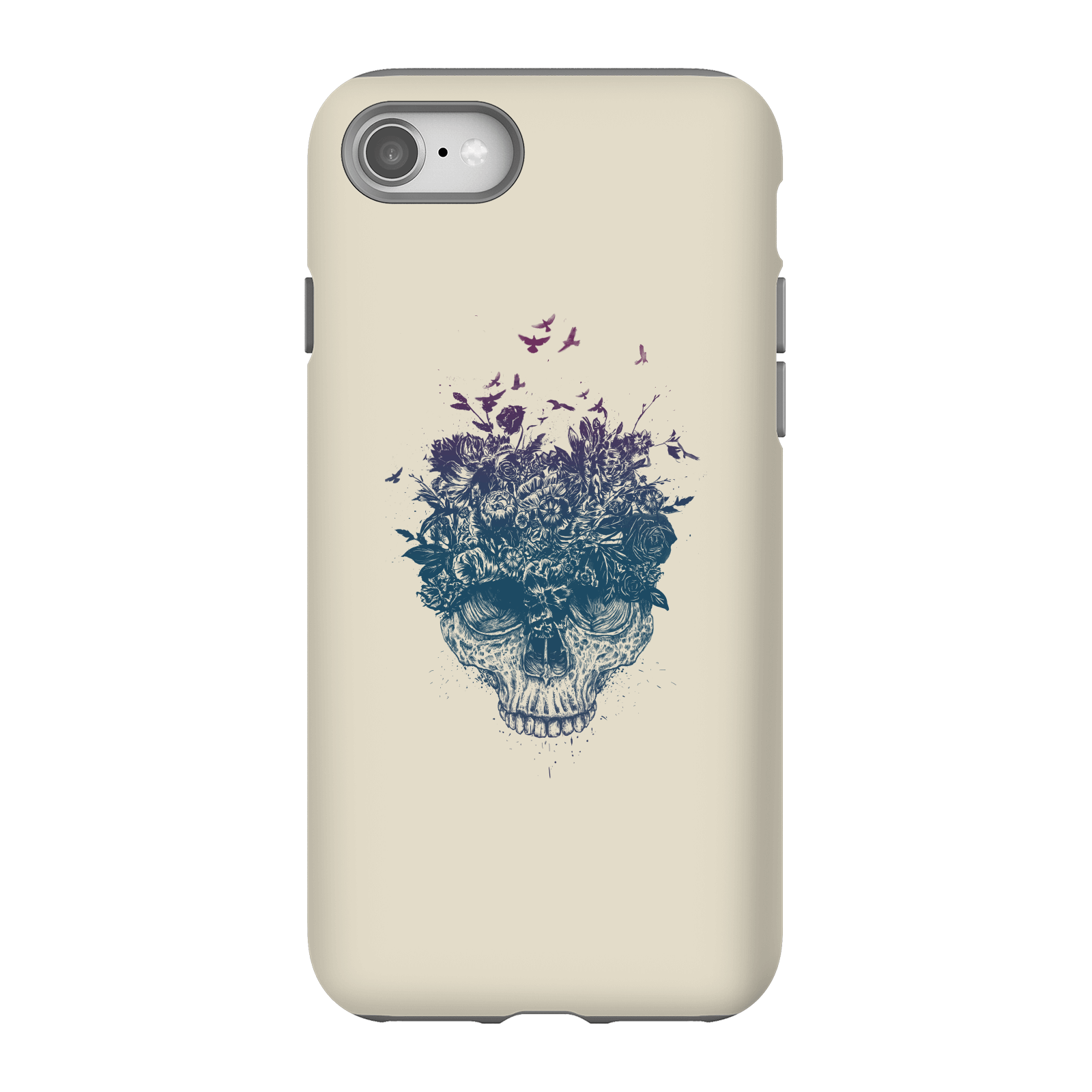 Balazs Solti Skulls And Flowers Phone Case for iPhone and Android - iPhone 8 - Tough Case - Matte