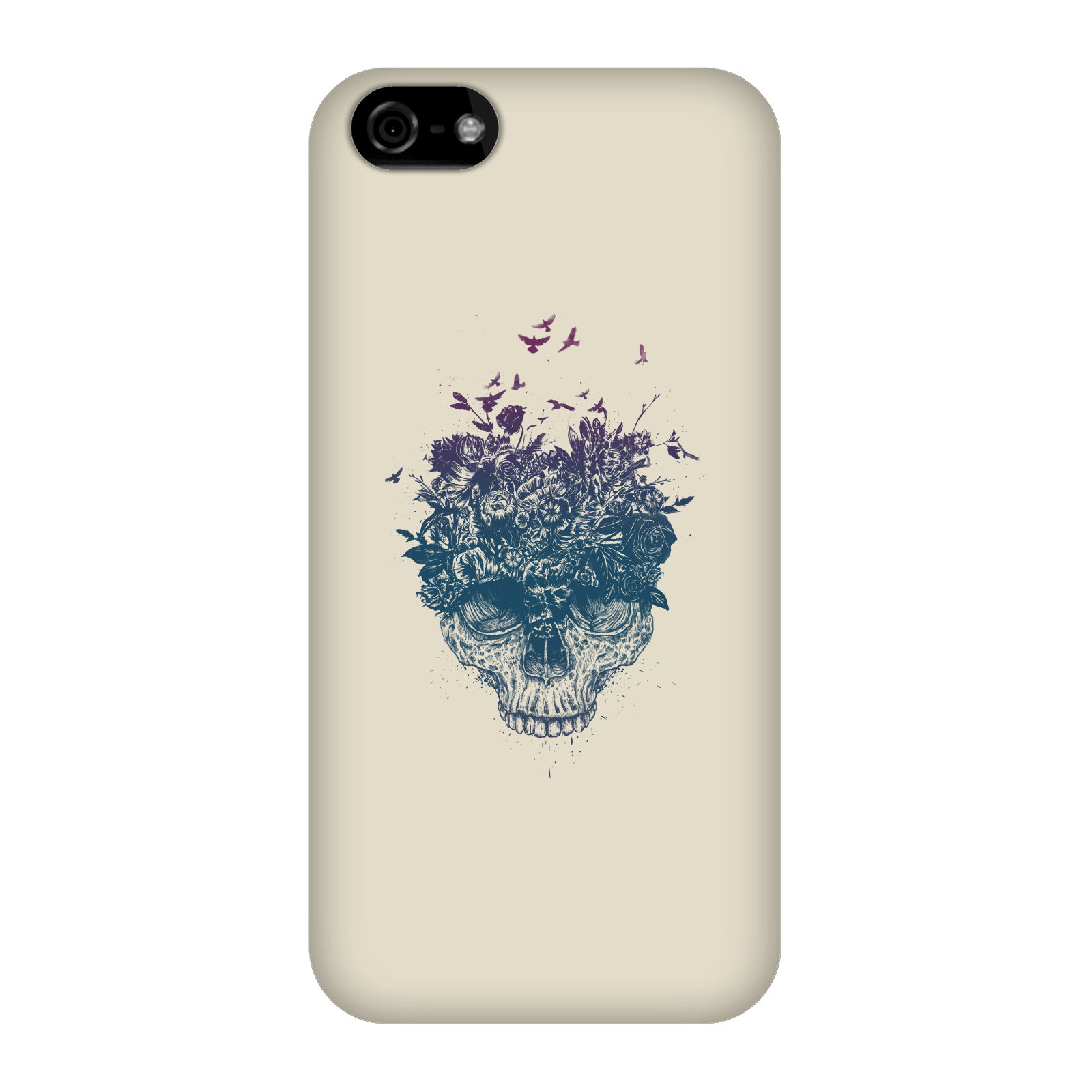 Balazs Solti Skulls And Flowers Phone Case for iPhone and Android - iPhone 5C - Snap Case - Gloss