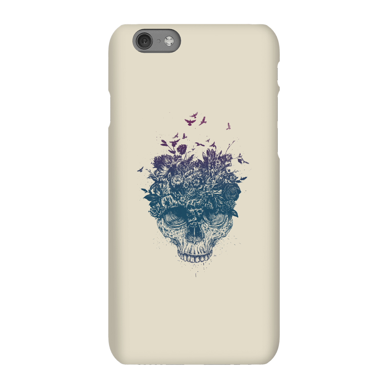 Balazs Solti Skulls And Flowers Phone Case for iPhone and Android - iPhone 6S - Snap Case - Gloss