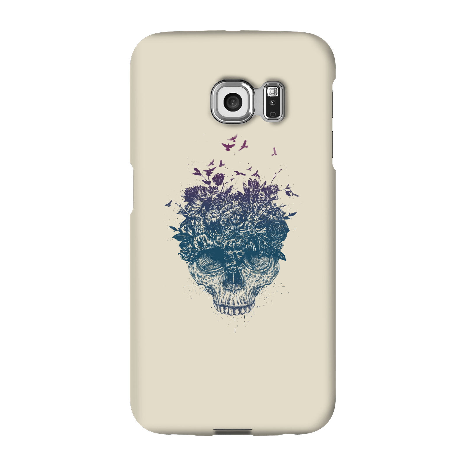 Balazs Solti Skulls And Flowers Phone Case for iPhone and Android - Samsung S6 Edge Plus - Snap Case - Gloss