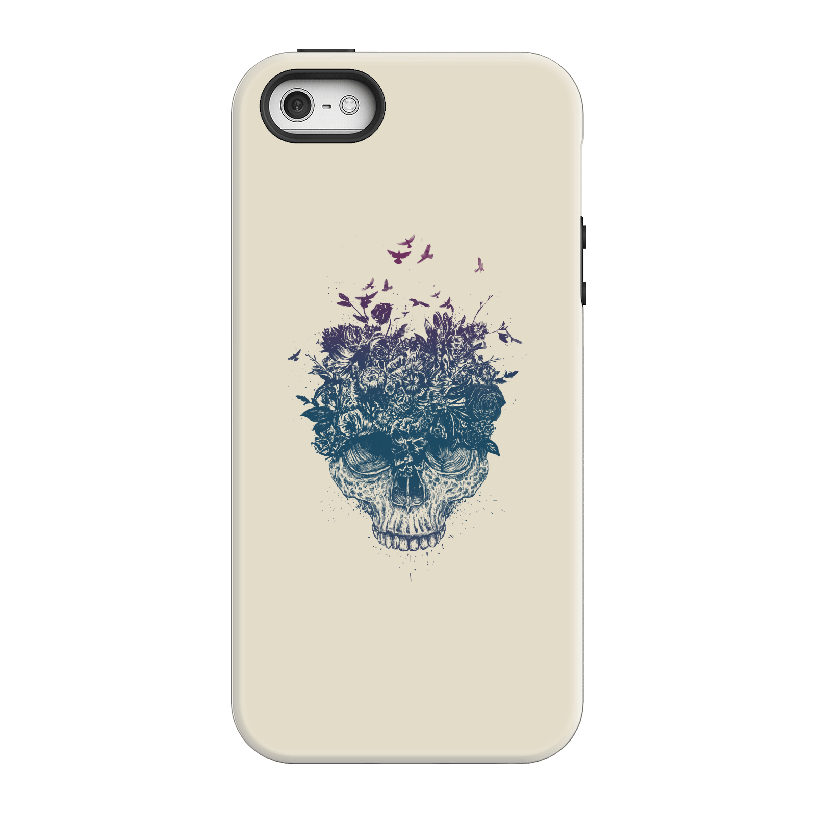 Balazs Solti Skulls And Flowers Phone Case for iPhone and Android - iPhone 5/5s - Tough Case - Gloss