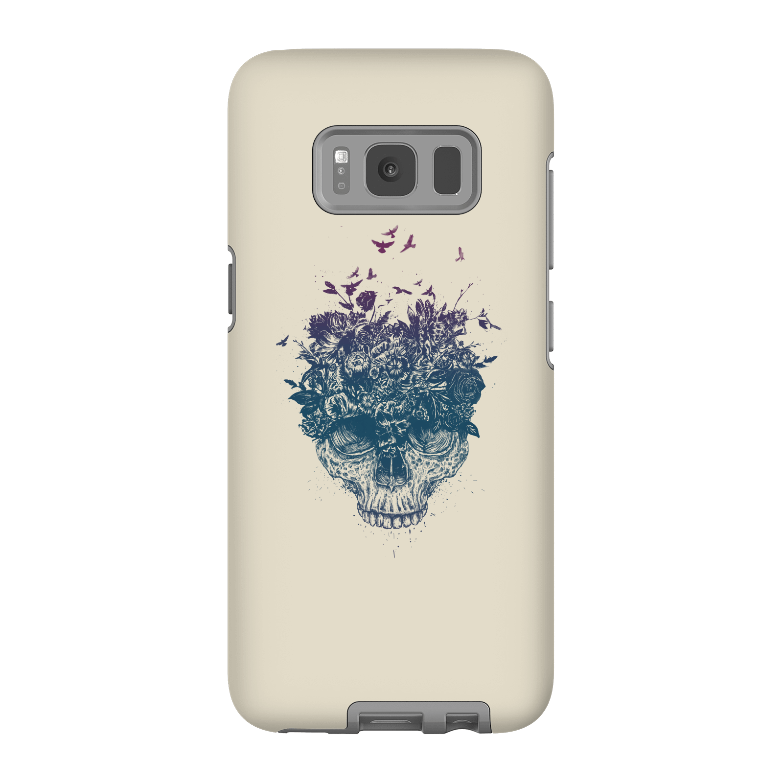 Balazs Solti Skulls And Flowers Phone Case for iPhone and Android - Samsung S8 - Tough Case - Gloss