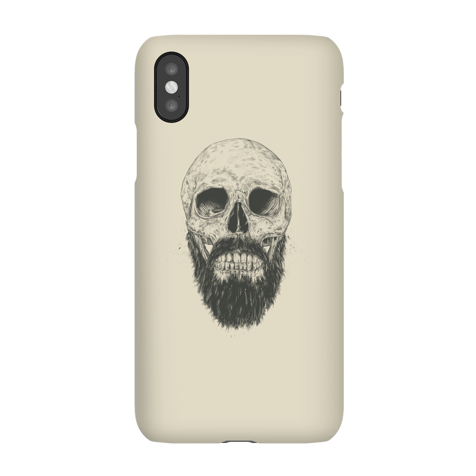 Balazs Solti Bearded Skull Phone Case for iPhone and Android - iPhone X - Snap Case - Matte