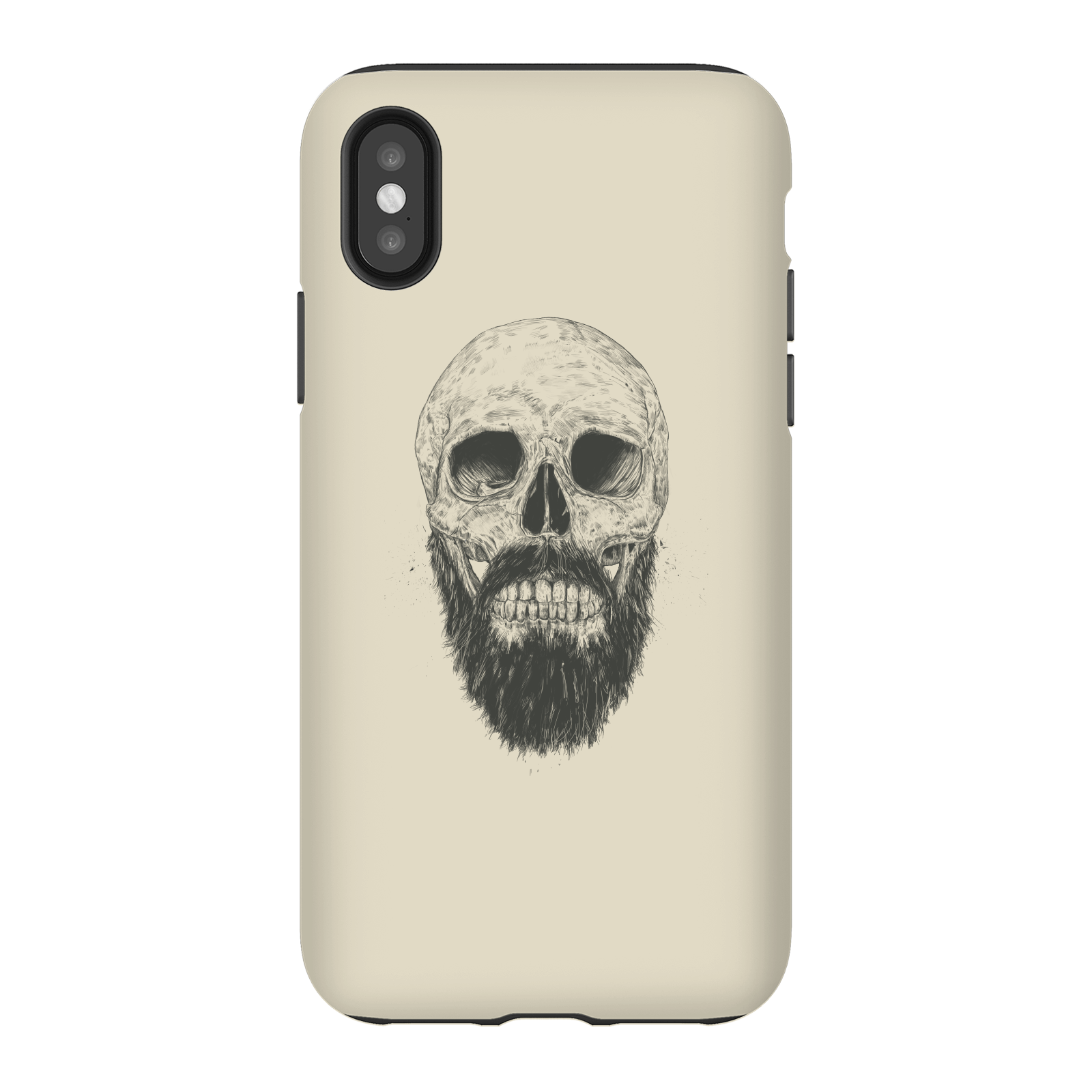 Balazs Solti Bearded Skull Phone Case for iPhone and Android - iPhone X - Tough Case - Matte