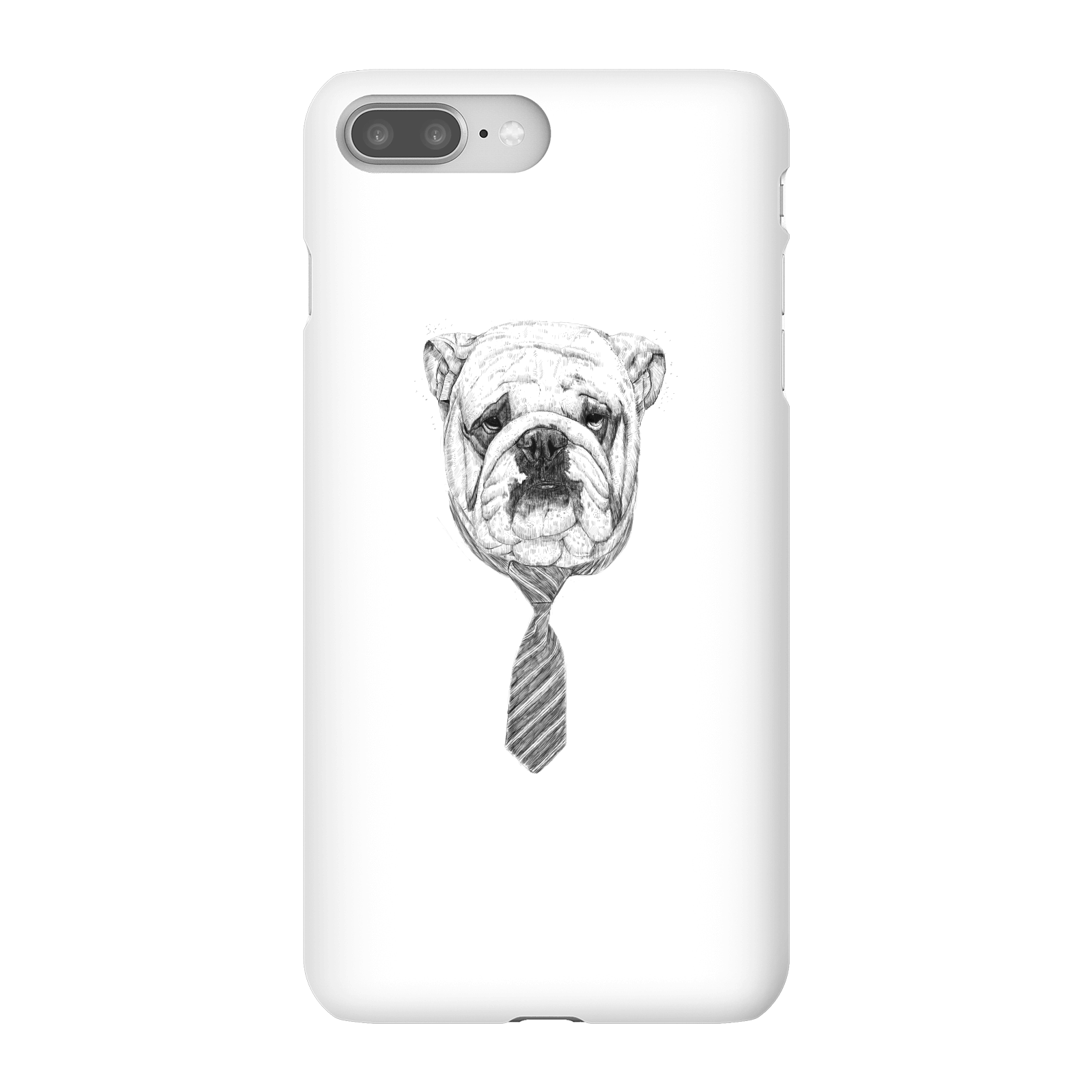 Balazs Solti Suited And Booted Bulldog Phone Case for iPhone and Android - iPhone 8 Plus - Snap Case - Matte
