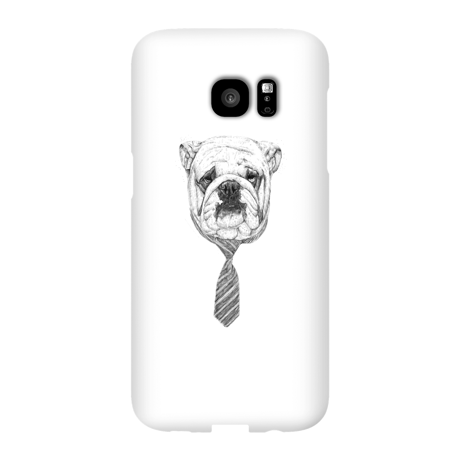 Balazs Solti Suited And Booted Bulldog Phone Case for iPhone and Android - Samsung S7 Edge - Snap Case - Matte