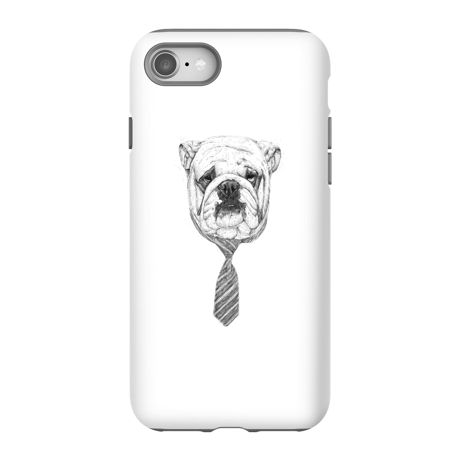 Balazs Solti Suited And Booted Bulldog Phone Case for iPhone and Android - iPhone 8 - Tough Case - Matte