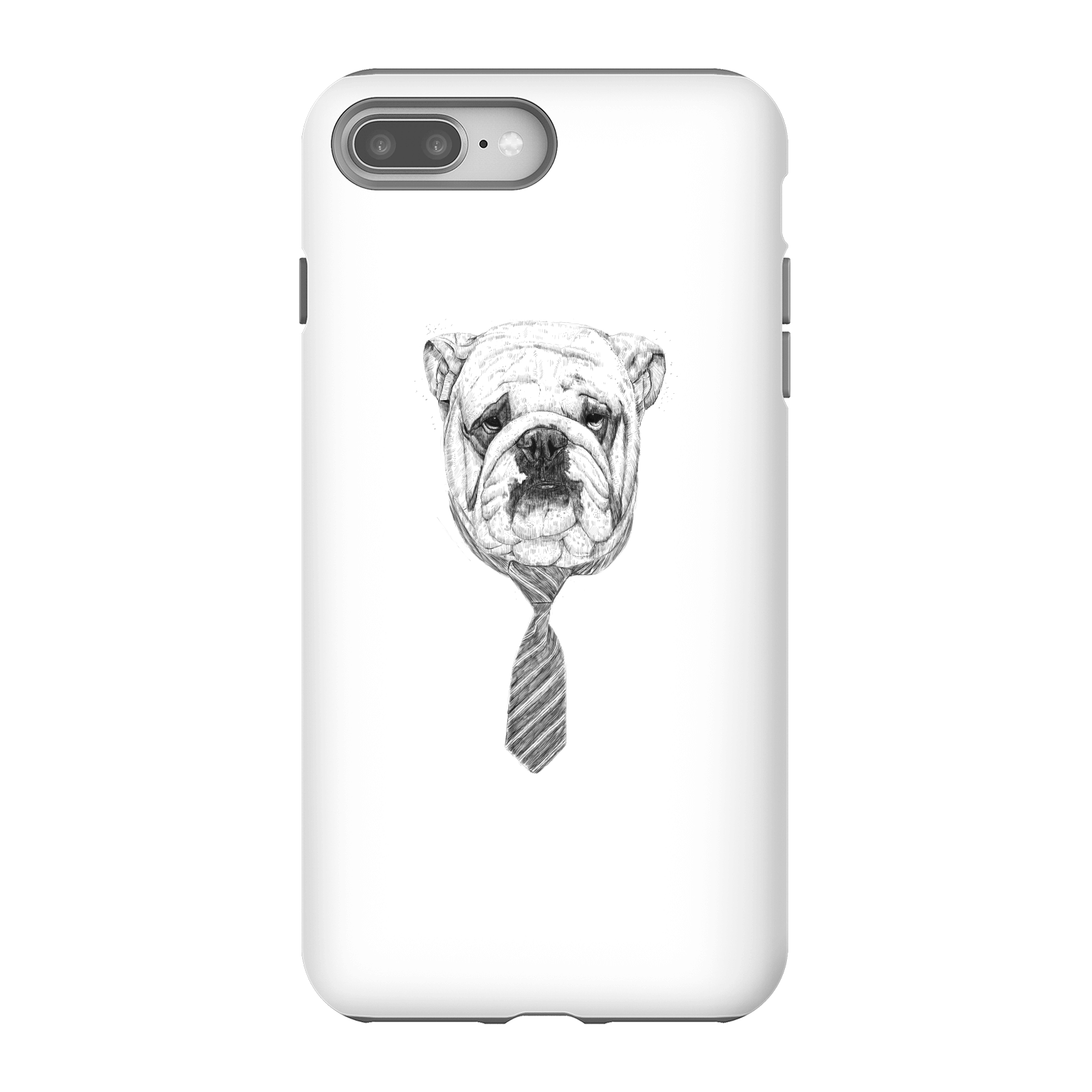 Balazs Solti Suited And Booted Bulldog Phone Case for iPhone and Android - iPhone 8 Plus - Tough Case - Gloss