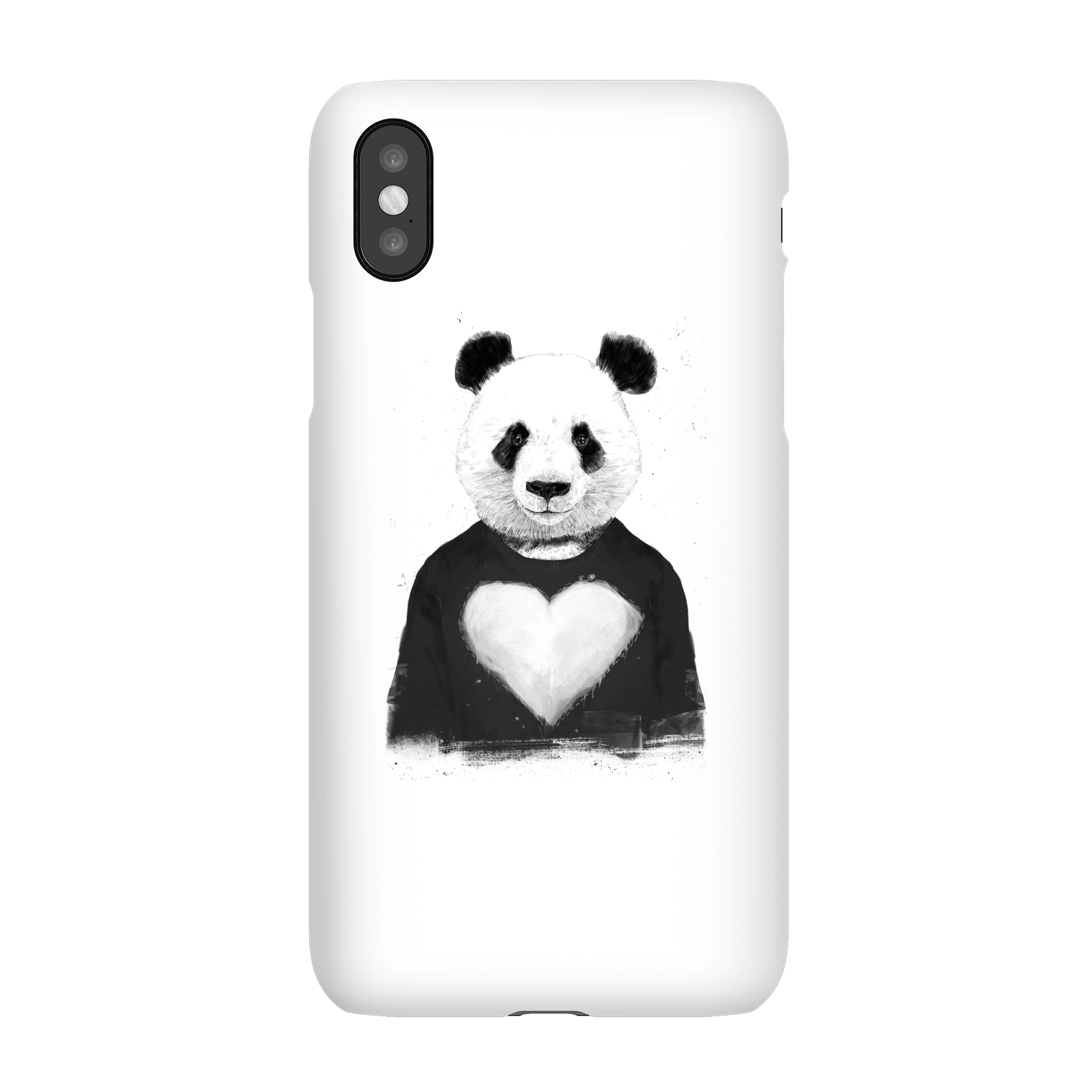Balazs Solti Panda Love Phone Case for iPhone and Android - iPhone X - Snap Case - Matte