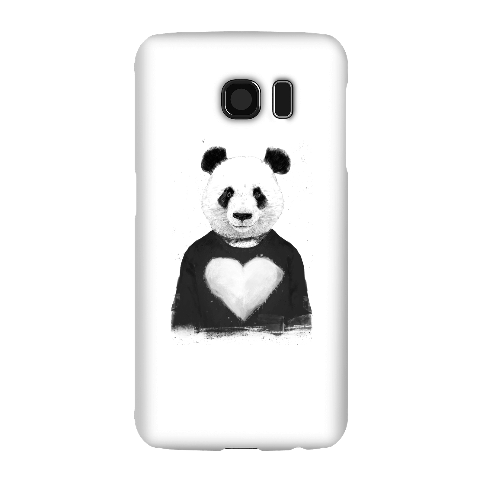 Balazs Solti Panda Love Phone Case for iPhone and Android - Samsung S6 - Snap Case - Matte