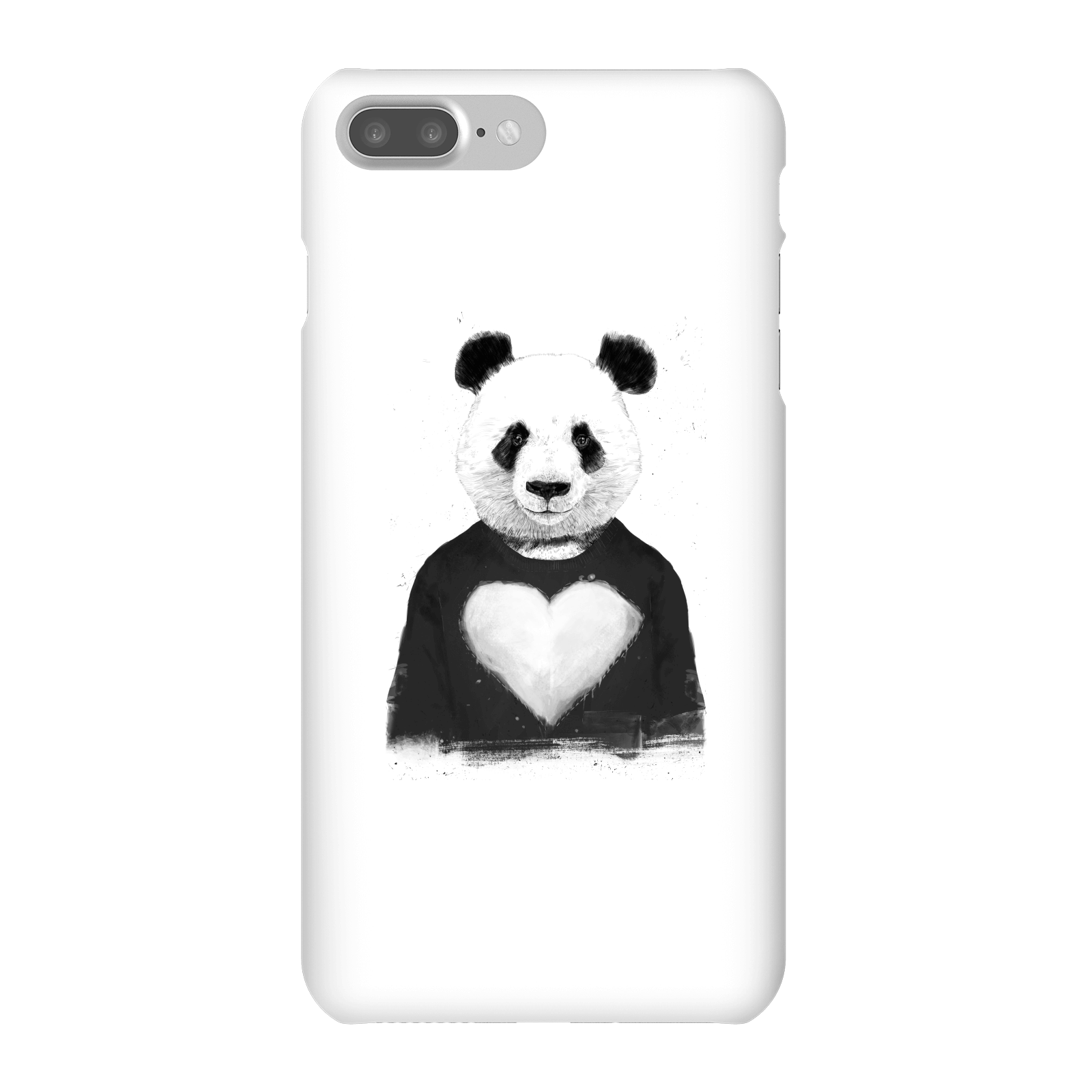 Balazs Solti Panda Love Phone Case for iPhone and Android - iPhone 7 Plus - Snap Case - Gloss
