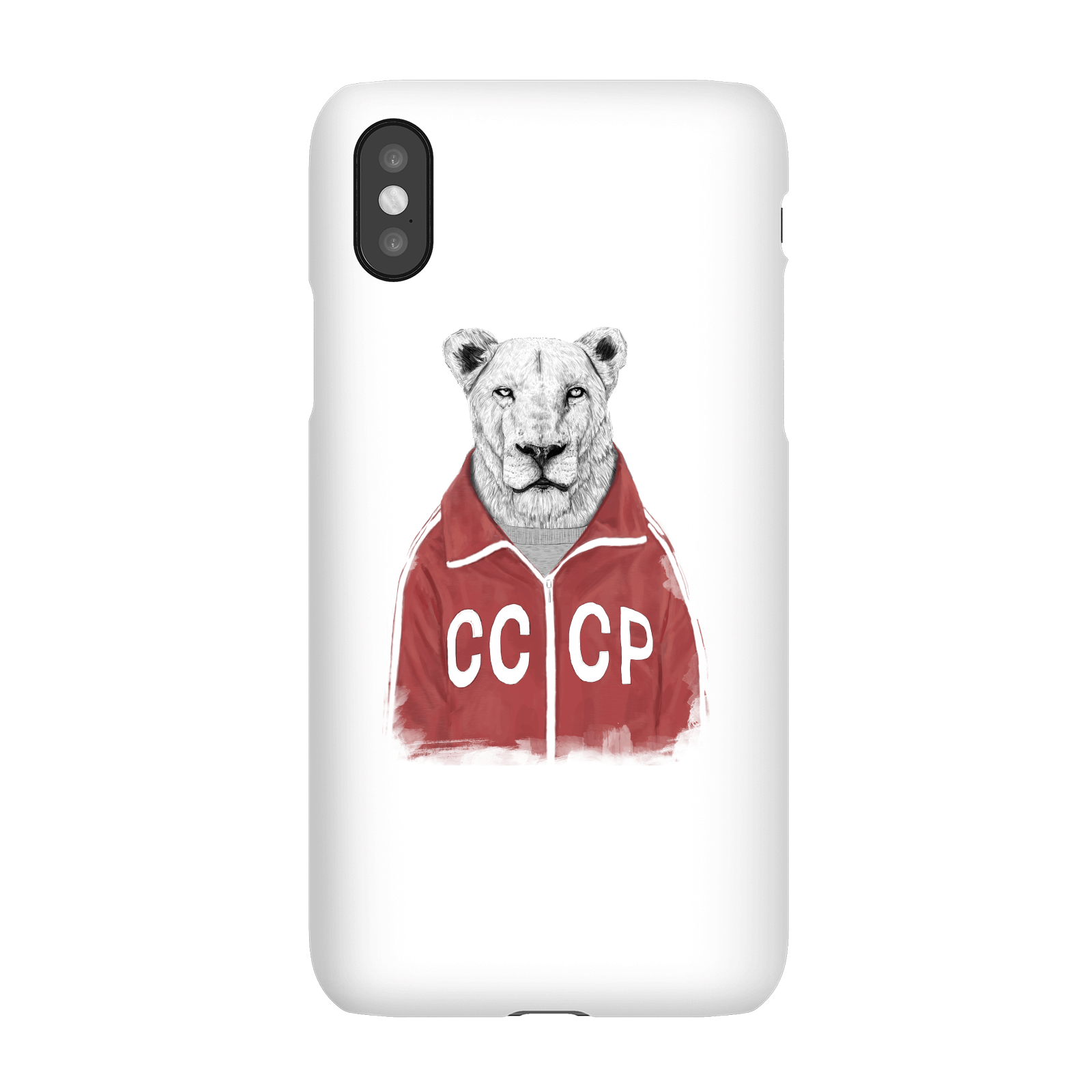 Balazs Solti CCCP Lion Phone Case for iPhone and Android - iPhone X - Snap Case - Matte