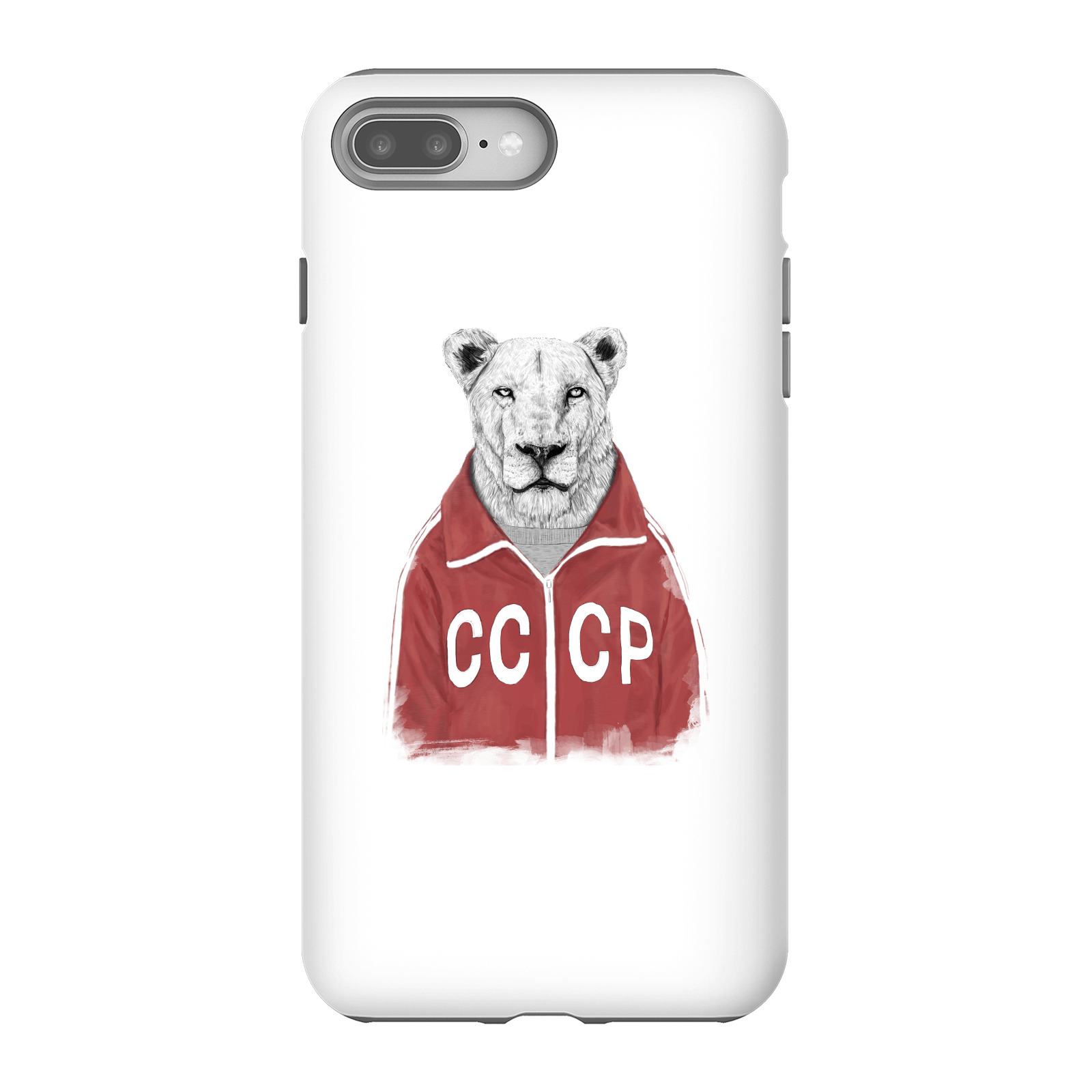 Balazs Solti CCCP Lion Phone Case for iPhone and Android - iPhone 8 Plus - Tough Case - Matte