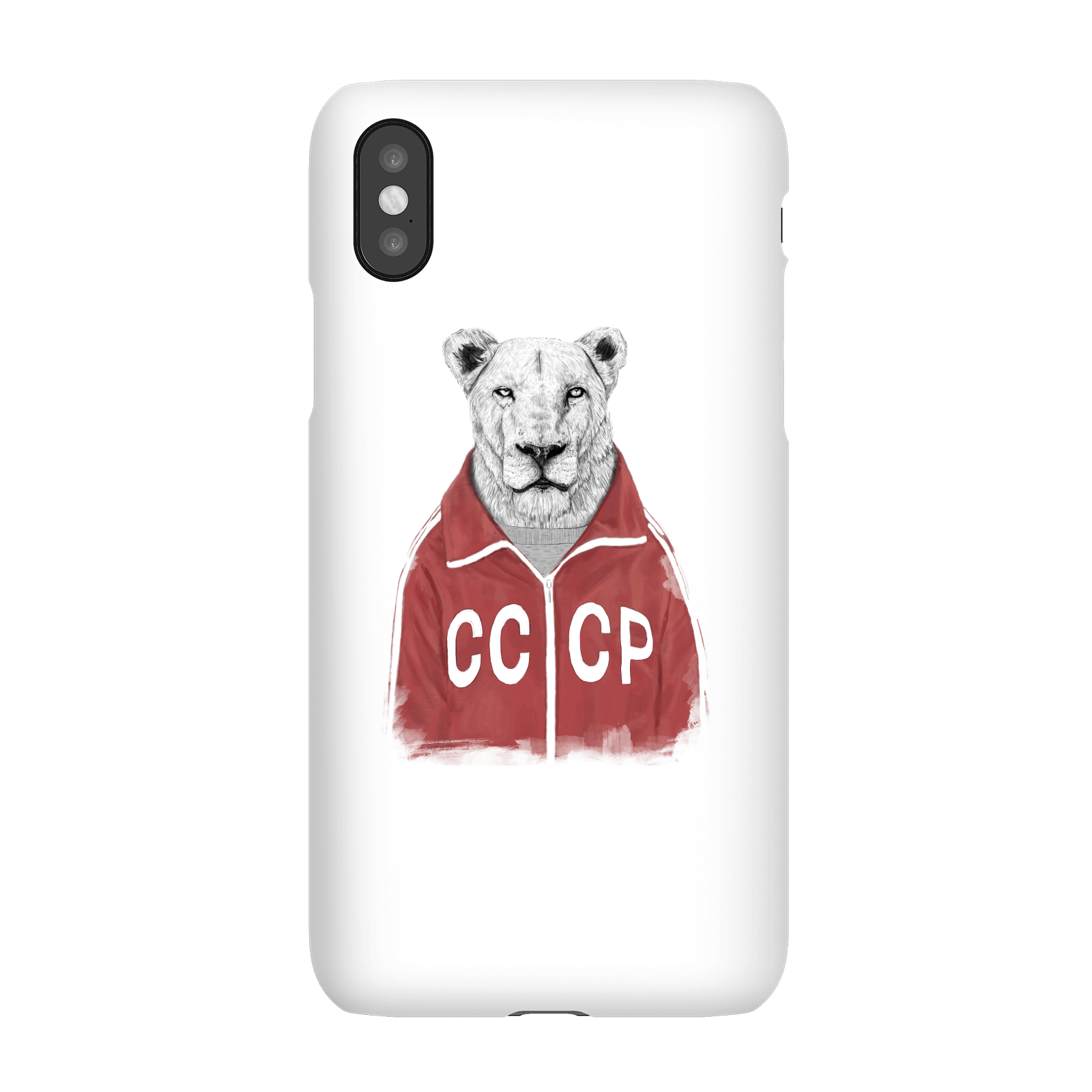 Balazs Solti CCCP Lion Phone Case for iPhone and Android - iPhone X - Snap Case - Gloss