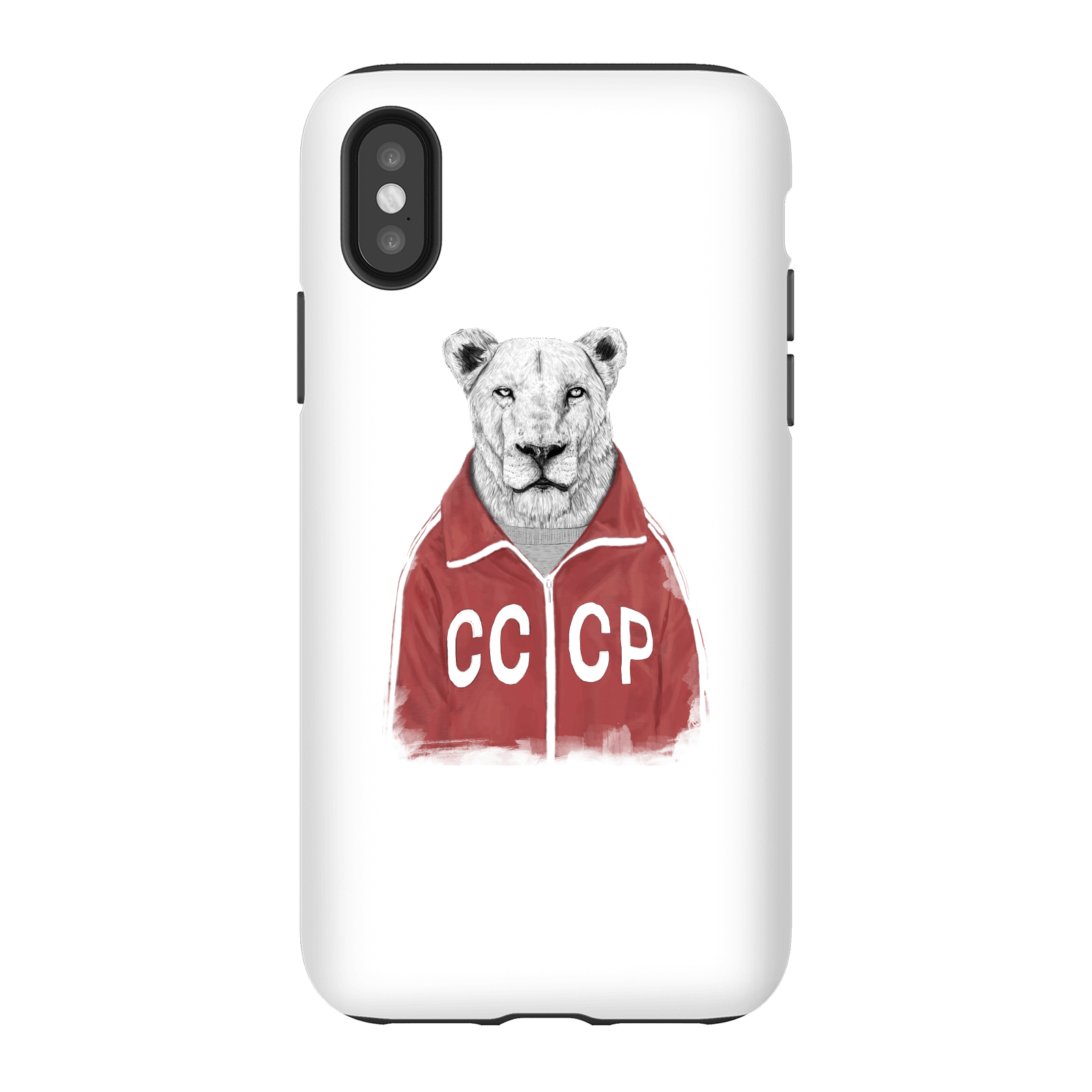 Balazs Solti CCCP Lion Phone Case for iPhone and Android - iPhone X - Tough Case - Gloss