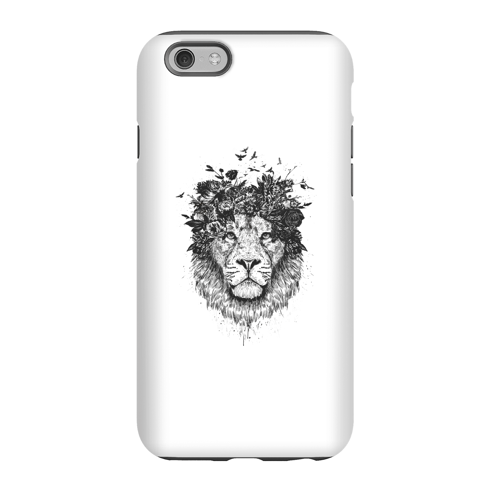 Balazs Solti Lion And Flowers Phone Case for iPhone and Android - iPhone 6 - Tough Case - Matte