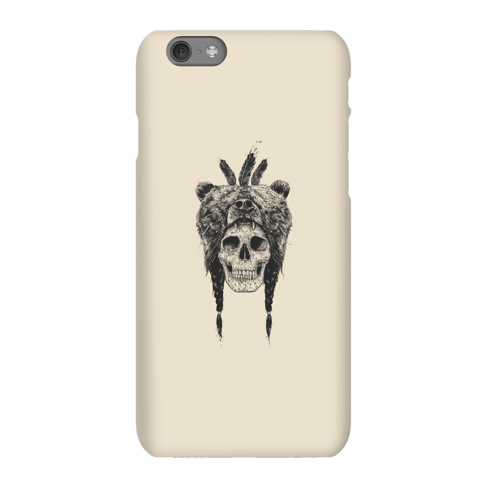 Balazs Solti Bear Head Phone Case for iPhone and Android - iPhone 6S - Snap Case - Matte