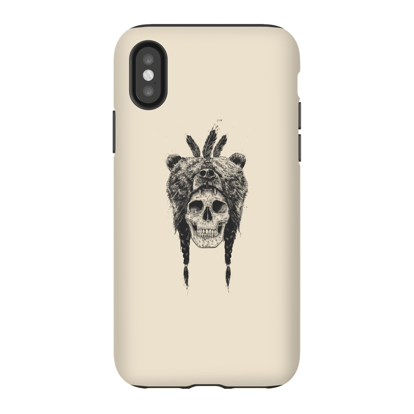 Balazs Solti Bear Head Phone Case for iPhone and Android - iPhone X - Tough Case - Matte