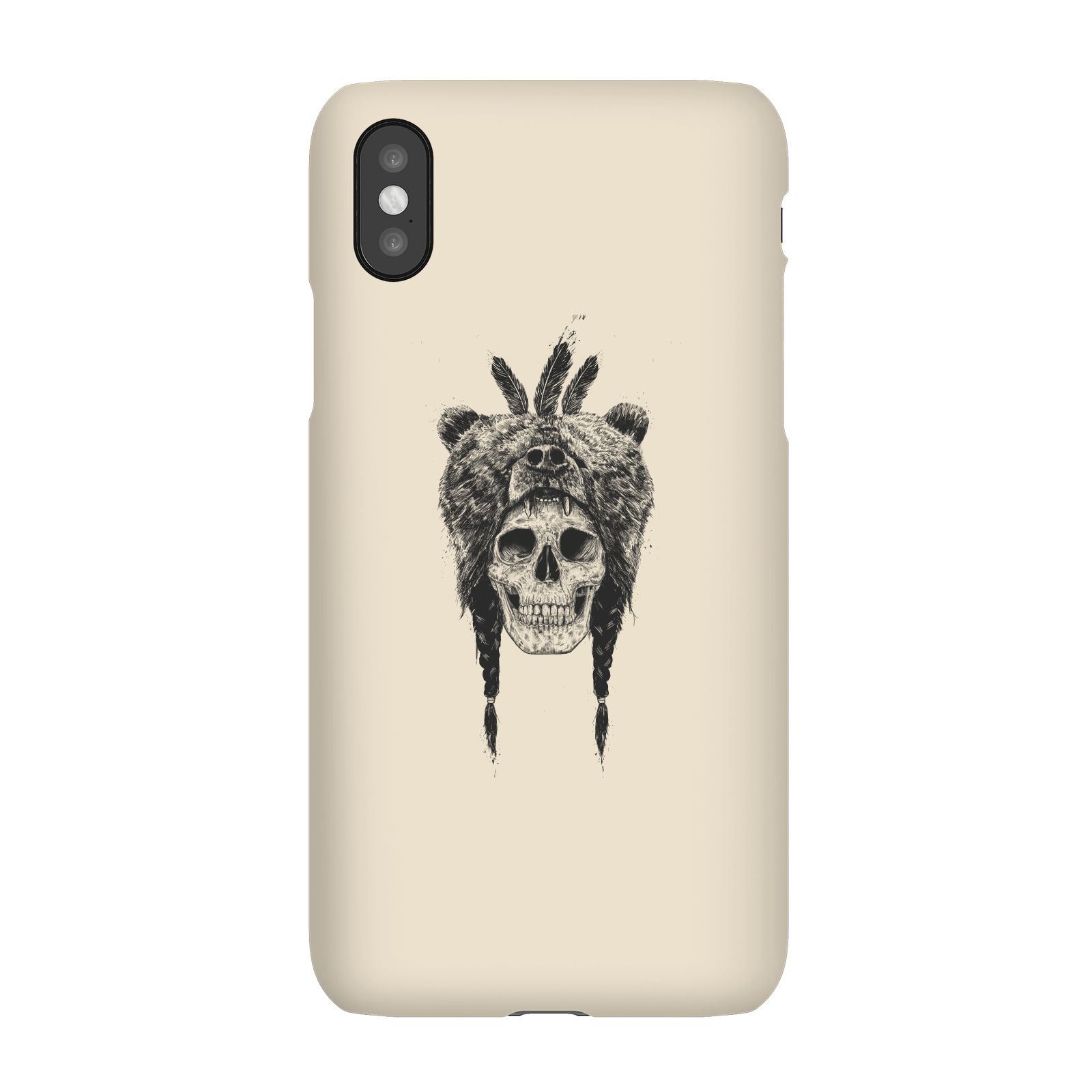 Balazs Solti Bear Head Phone Case for iPhone and Android - iPhone X - Snap Case - Gloss