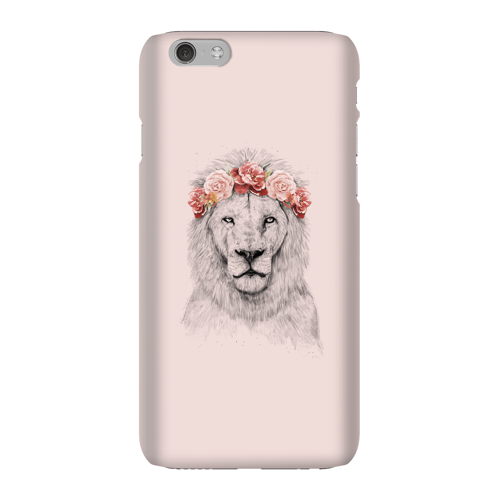 Balazs Solti Lion And Flowers Phone Case for iPhone and Android - iPhone 6 - Snap Case - Matte