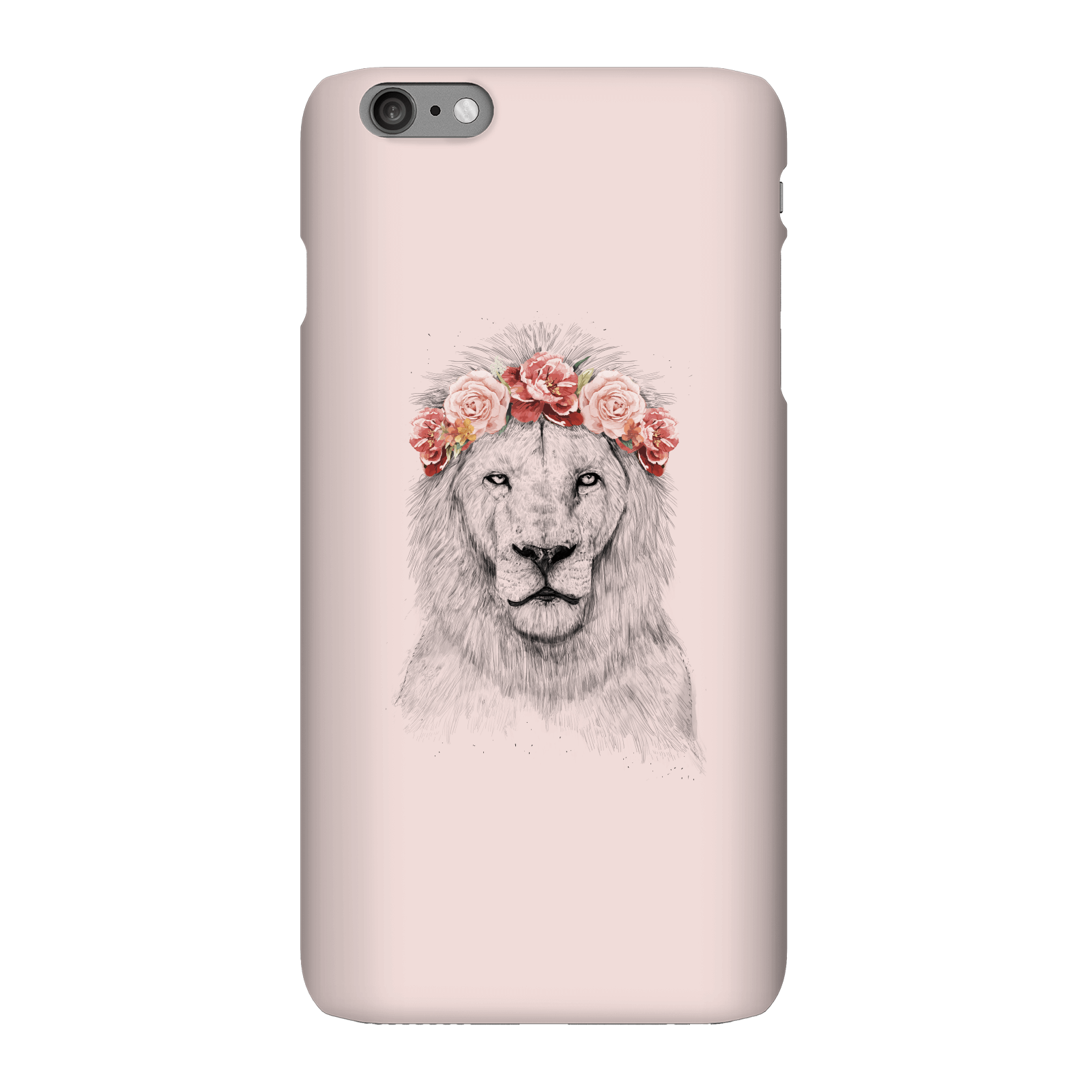 Balazs Solti Lion And Flowers Phone Case for iPhone and Android - iPhone 6 Plus - Snap Case - Matte