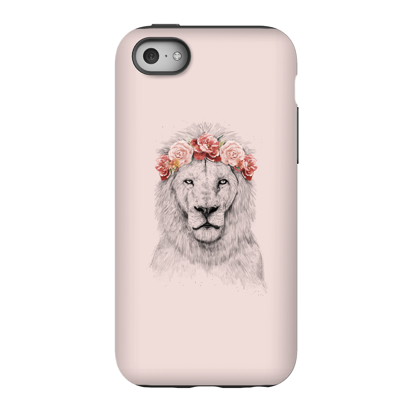 Balazs Solti Lion And Flowers Phone Case for iPhone and Android - iPhone 5C - Tough Case - Matte