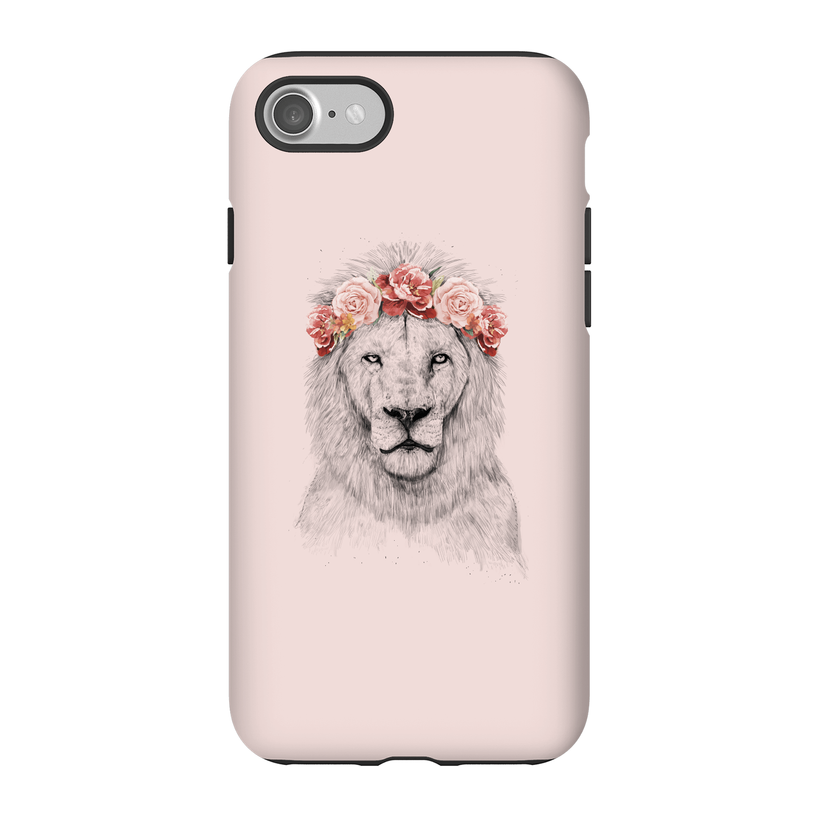 Balazs Solti Lion And Flowers Phone Case for iPhone and Android - iPhone 7 - Tough Case - Matte