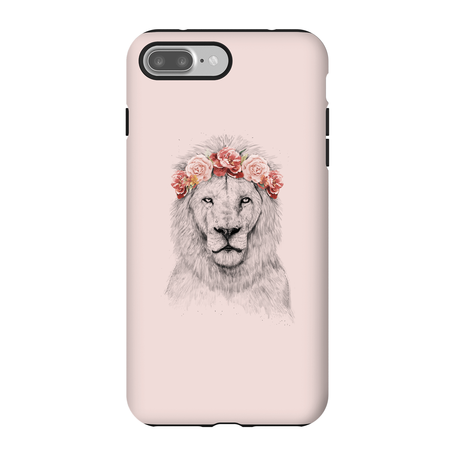 Balazs Solti Lion And Flowers Phone Case for iPhone and Android - iPhone 7 Plus - Tough Case - Matte