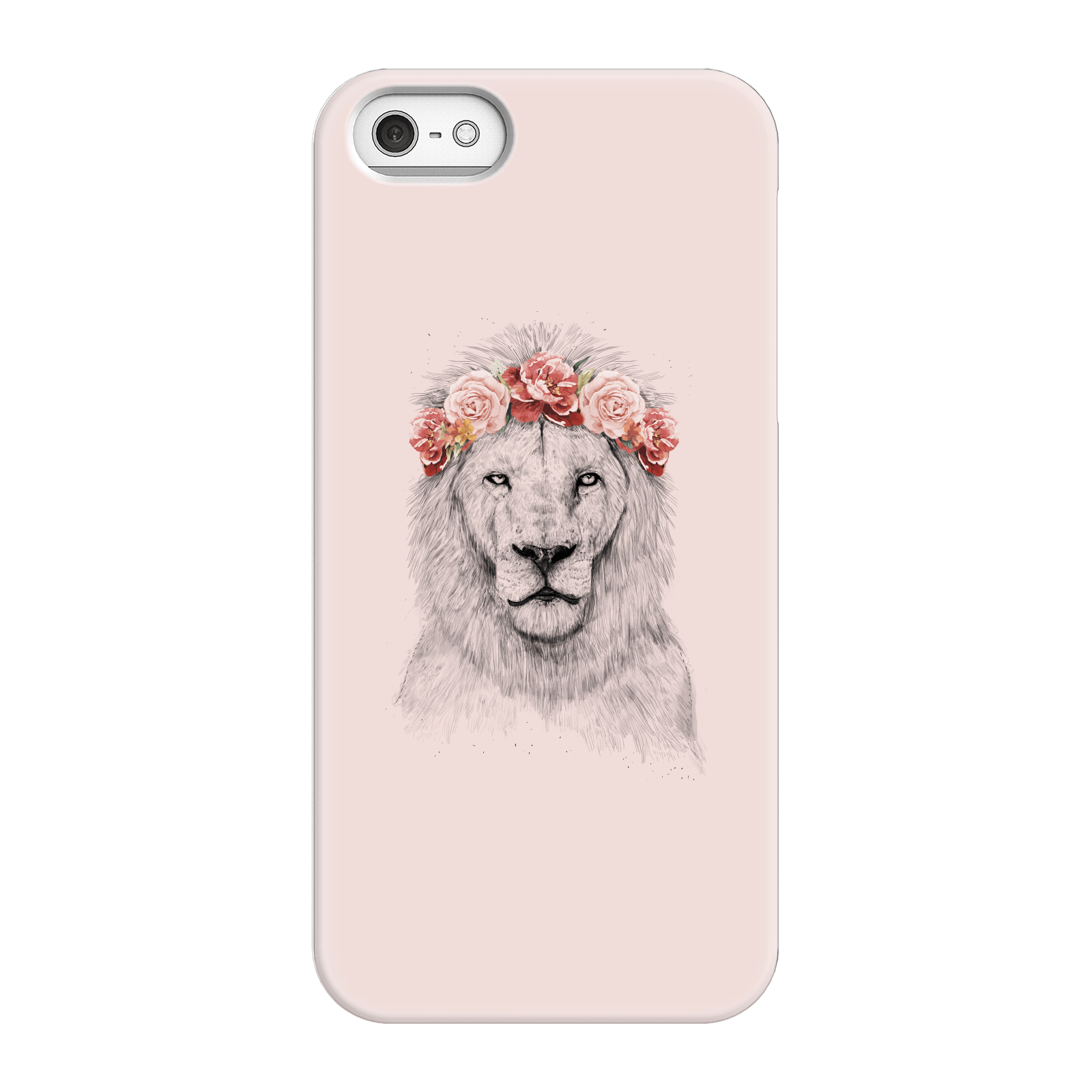 Balazs Solti Lion And Flowers Phone Case for iPhone and Android - iPhone 5/5s - Snap Case - Gloss