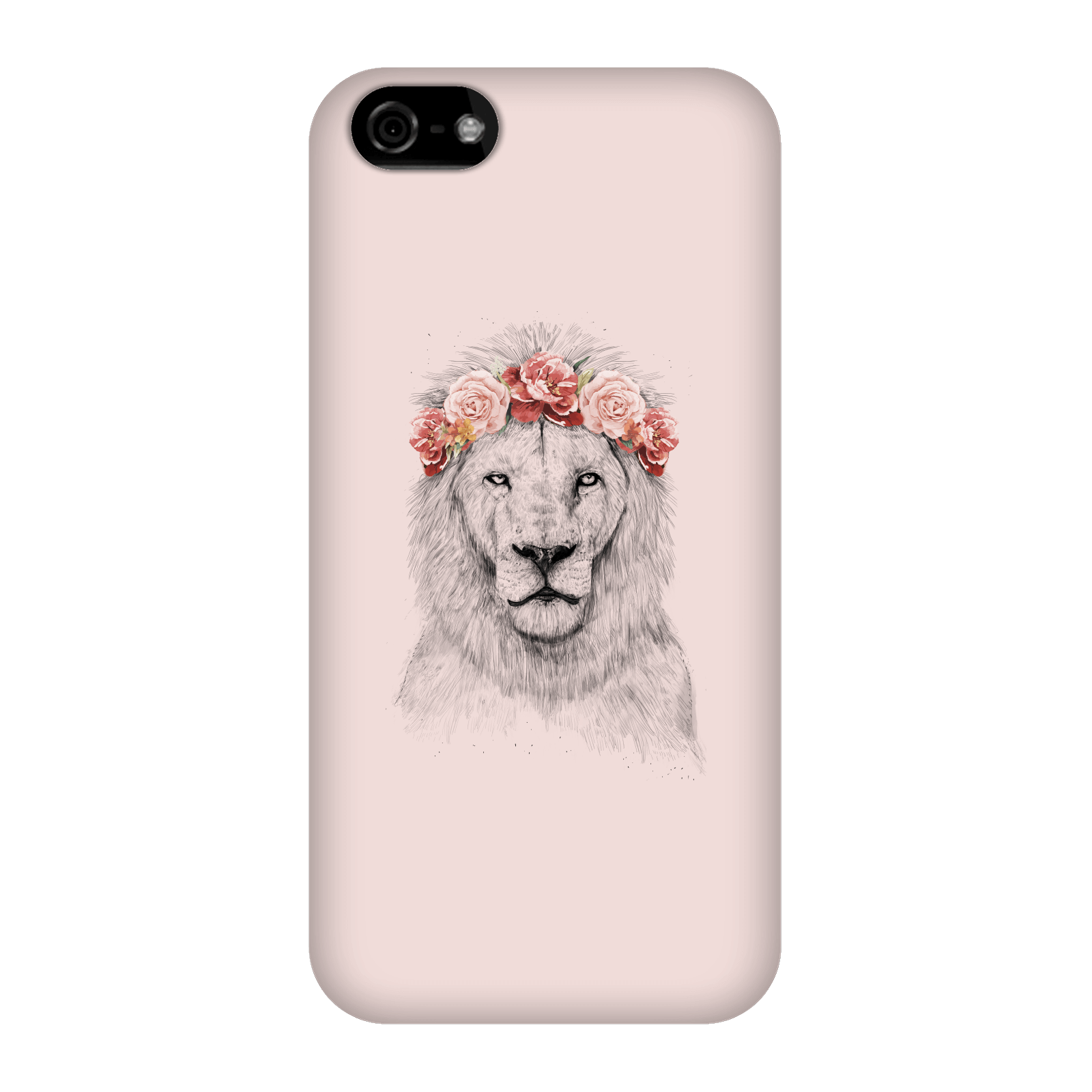 Balazs Solti Lion And Flowers Phone Case for iPhone and Android - iPhone 5C - Snap Case - Gloss