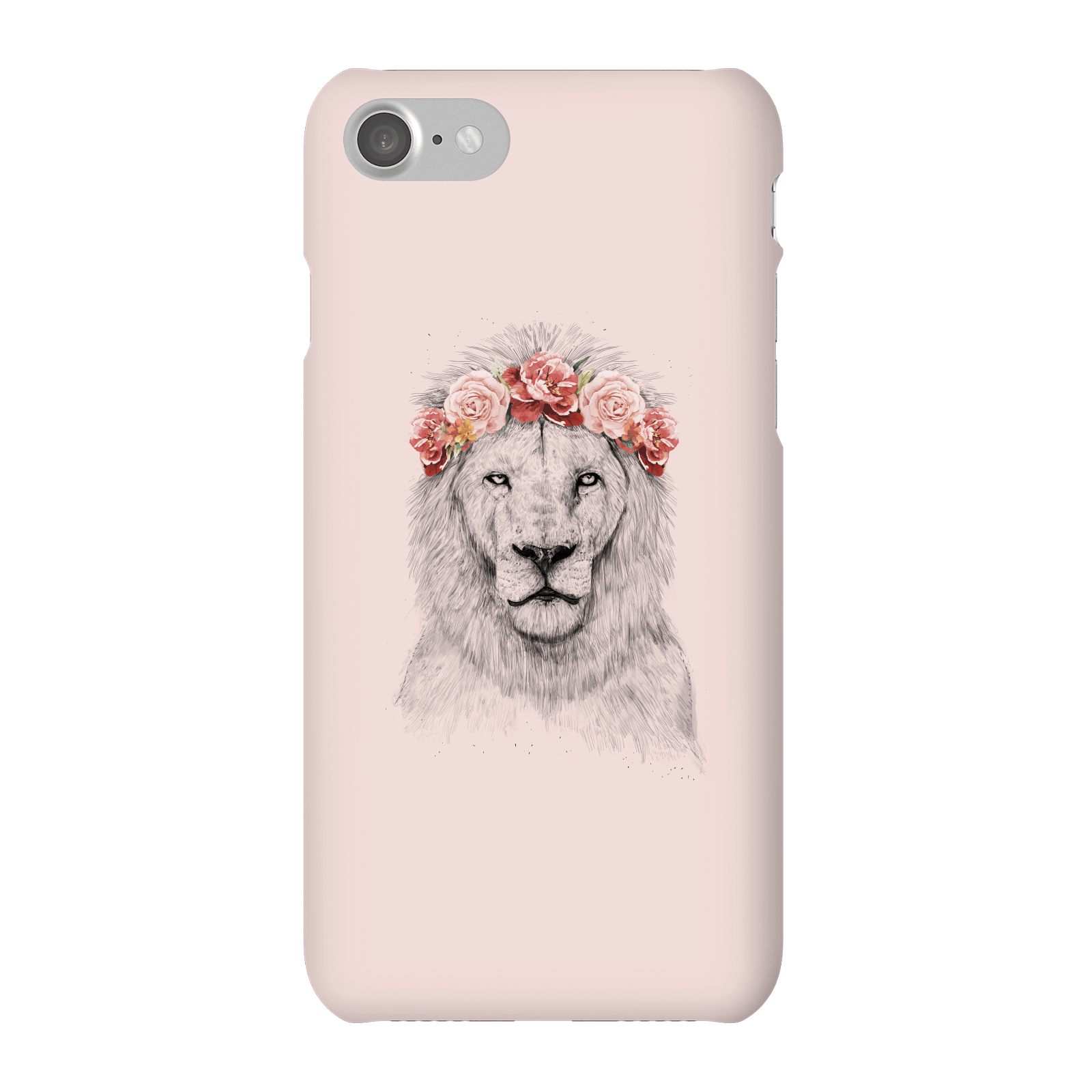 Balazs Solti Lion And Flowers Phone Case for iPhone and Android - iPhone 7 - Snap Case - Gloss