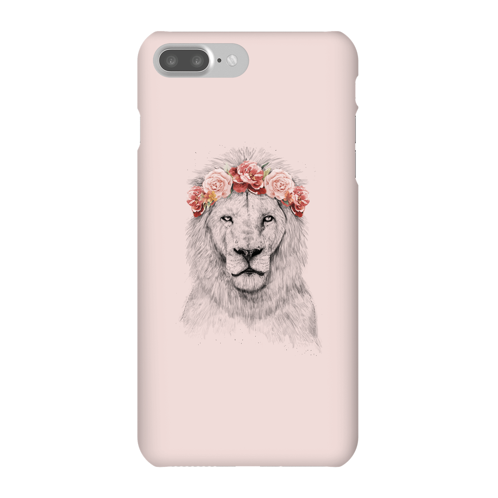 Balazs Solti Lion And Flowers Phone Case for iPhone and Android - iPhone 7 Plus - Snap Case - Gloss
