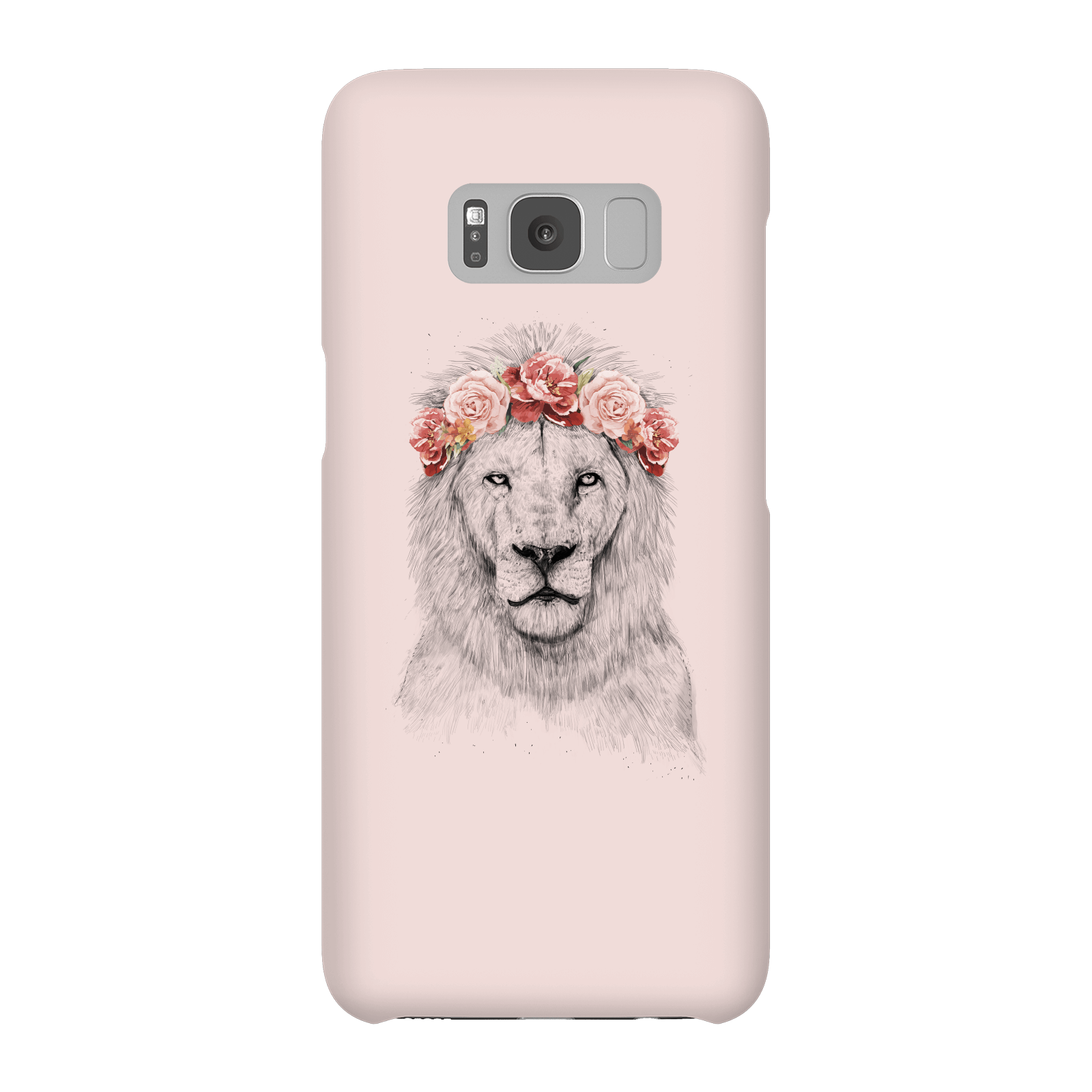 Balazs Solti Lion And Flowers Phone Case for iPhone and Android - Samsung S8 - Snap Case - Gloss
