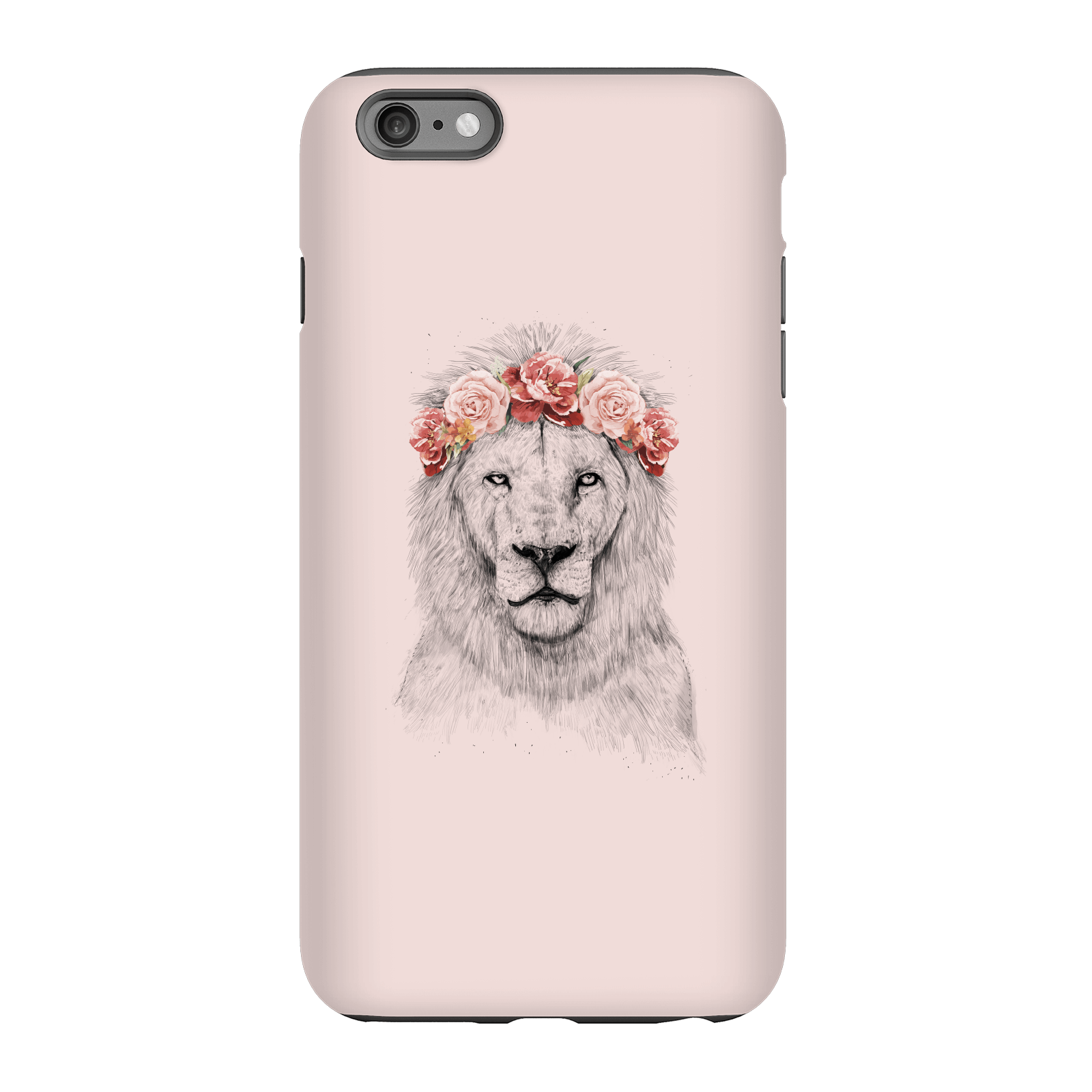 Balazs Solti Lion And Flowers Phone Case for iPhone and Android - iPhone 6 Plus - Tough Case - Gloss
