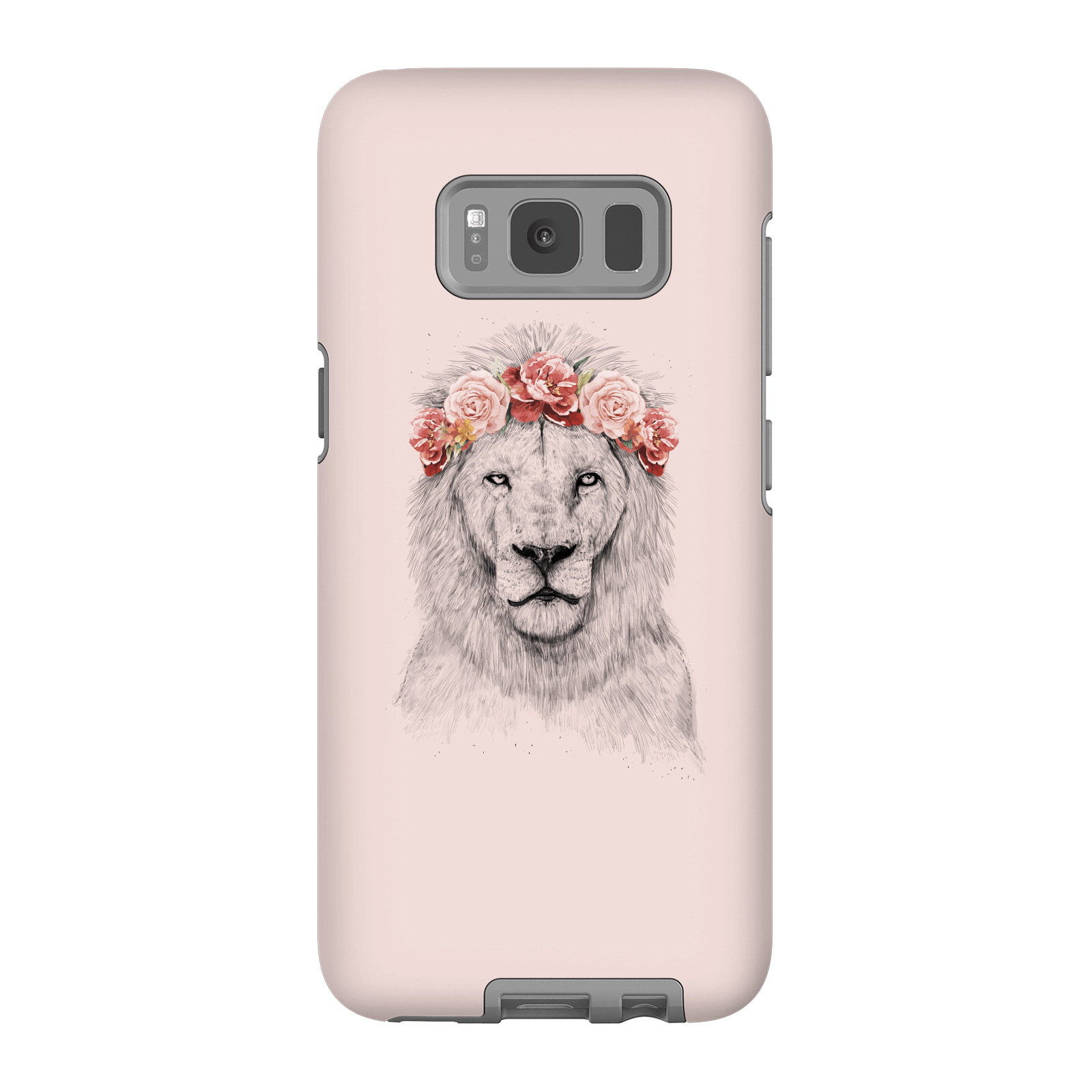 Balazs Solti Lion And Flowers Phone Case for iPhone and Android - Samsung S8 - Tough Case - Gloss