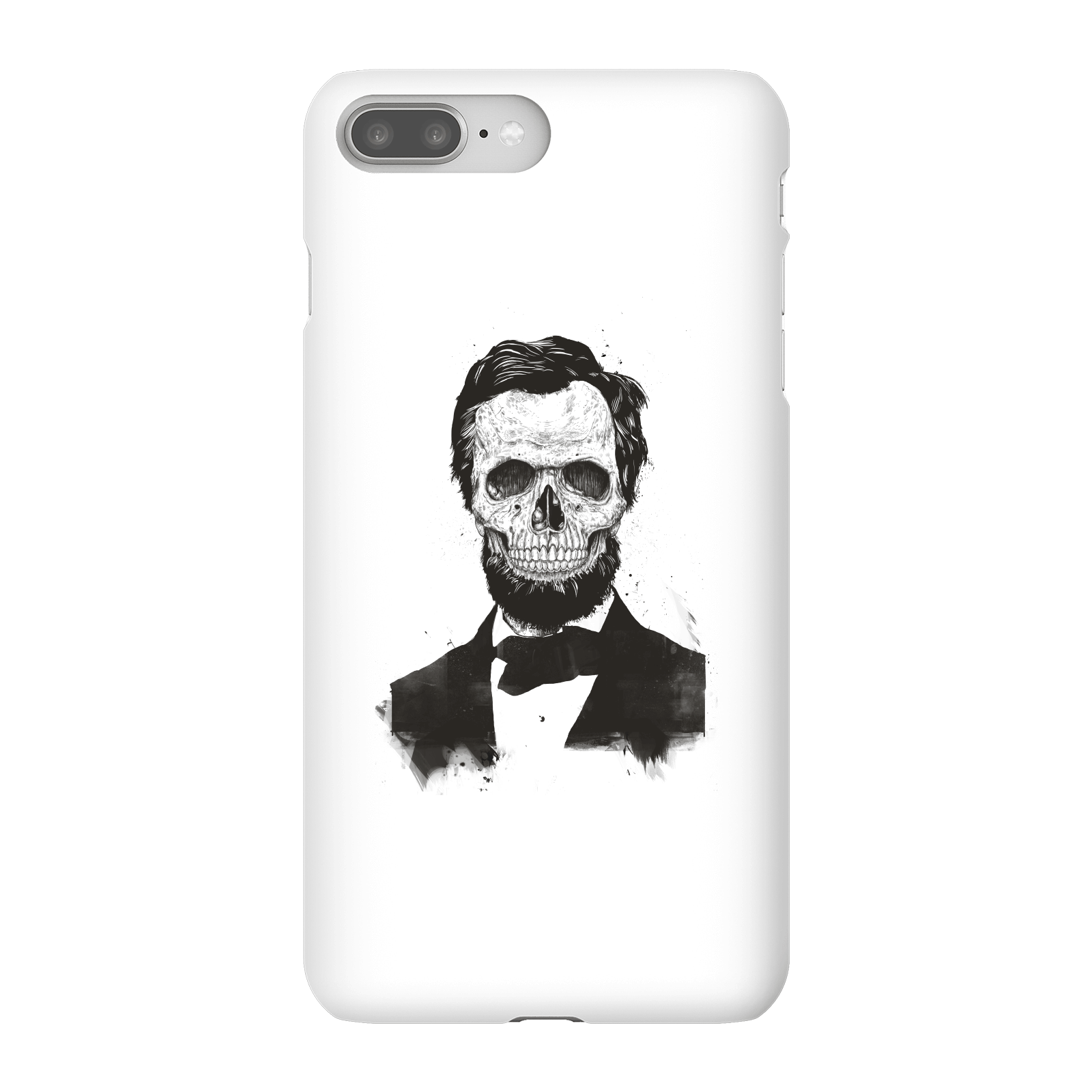 Balazs Solti Suited And Booted Skull Phone Case for iPhone and Android - iPhone 8 Plus - Snap Case - Matte