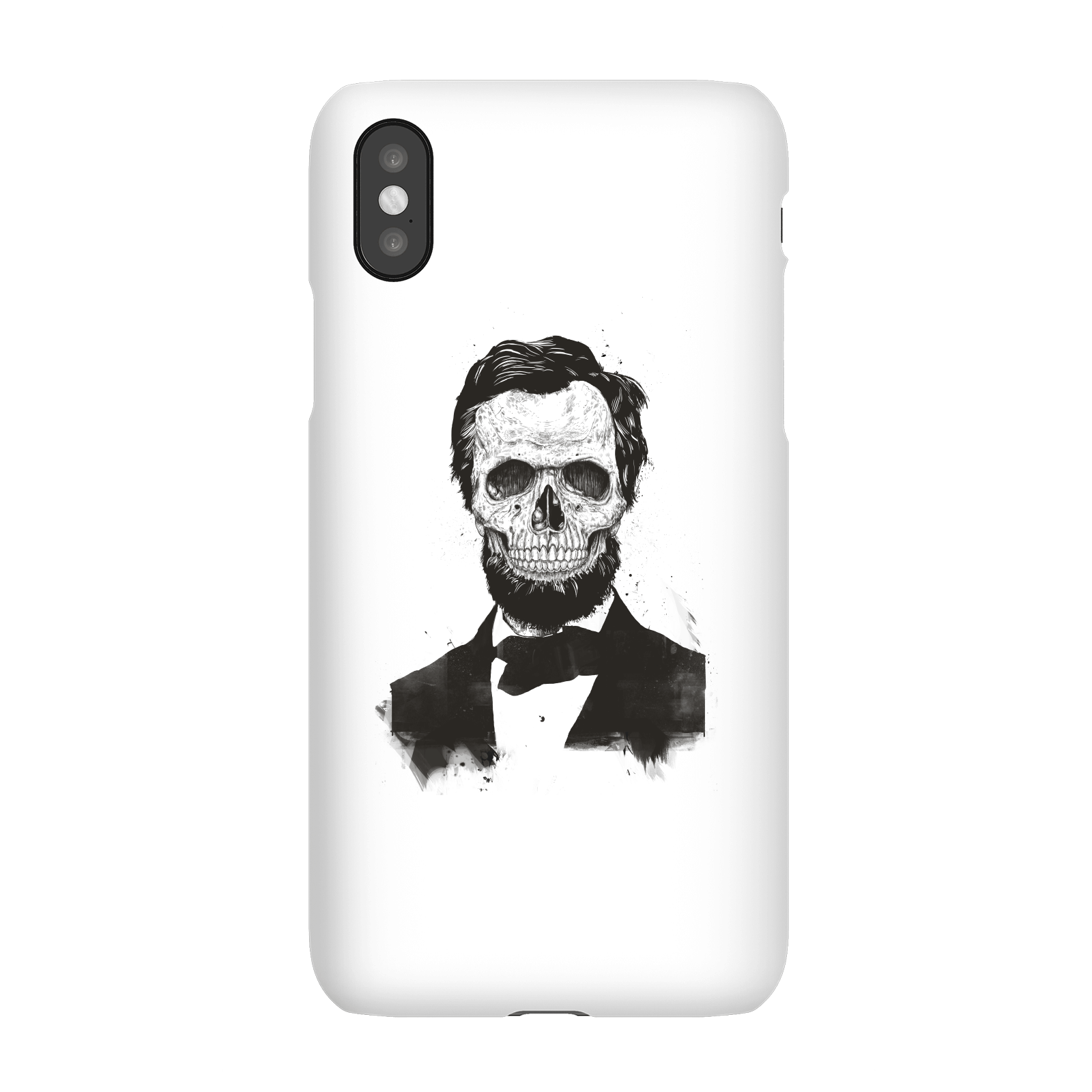 Balazs Solti Suited And Booted Skull Phone Case for iPhone and Android - iPhone X - Snap Case - Matte