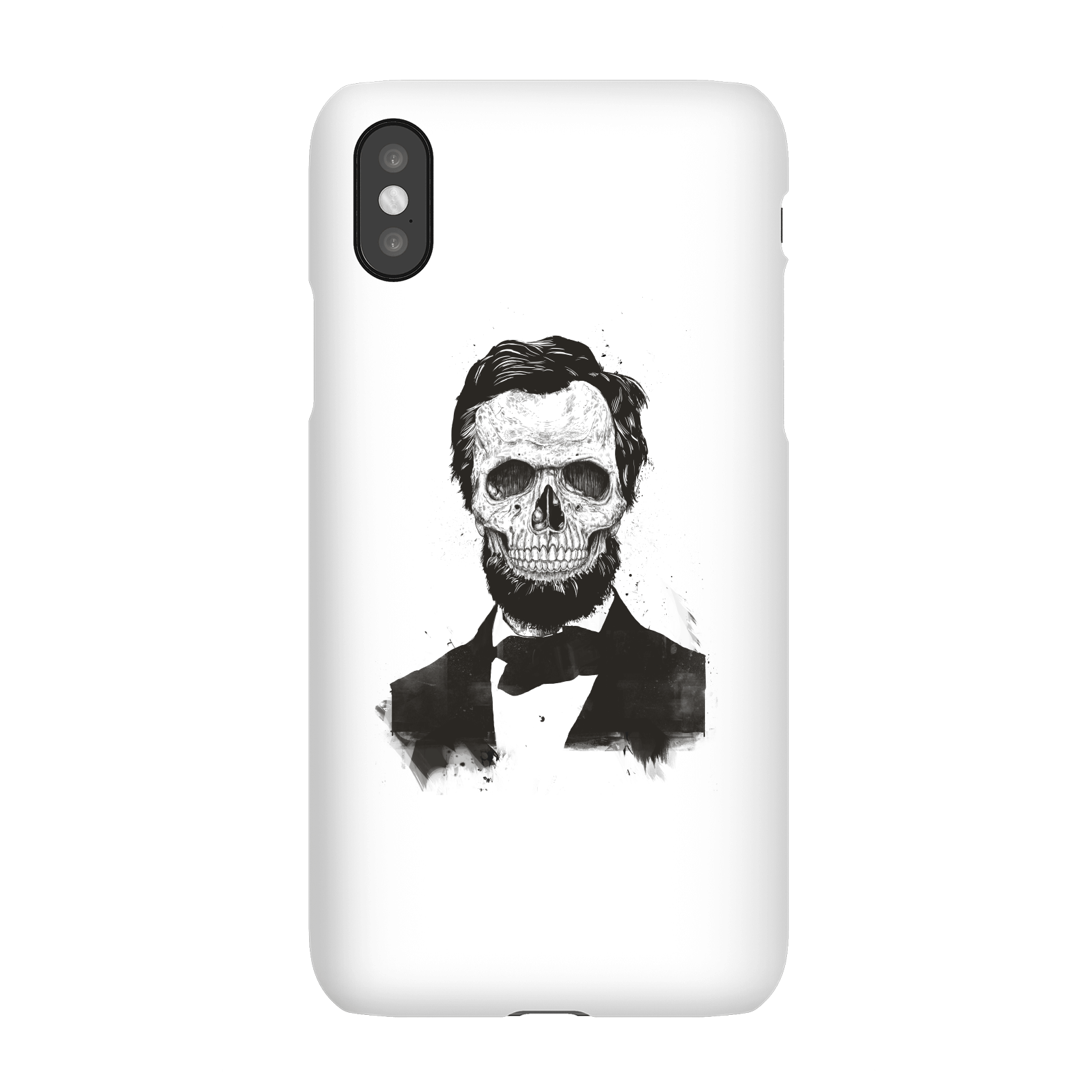 Balazs Solti Suited And Booted Skull Phone Case for iPhone and Android - iPhone X - Snap Case - Gloss