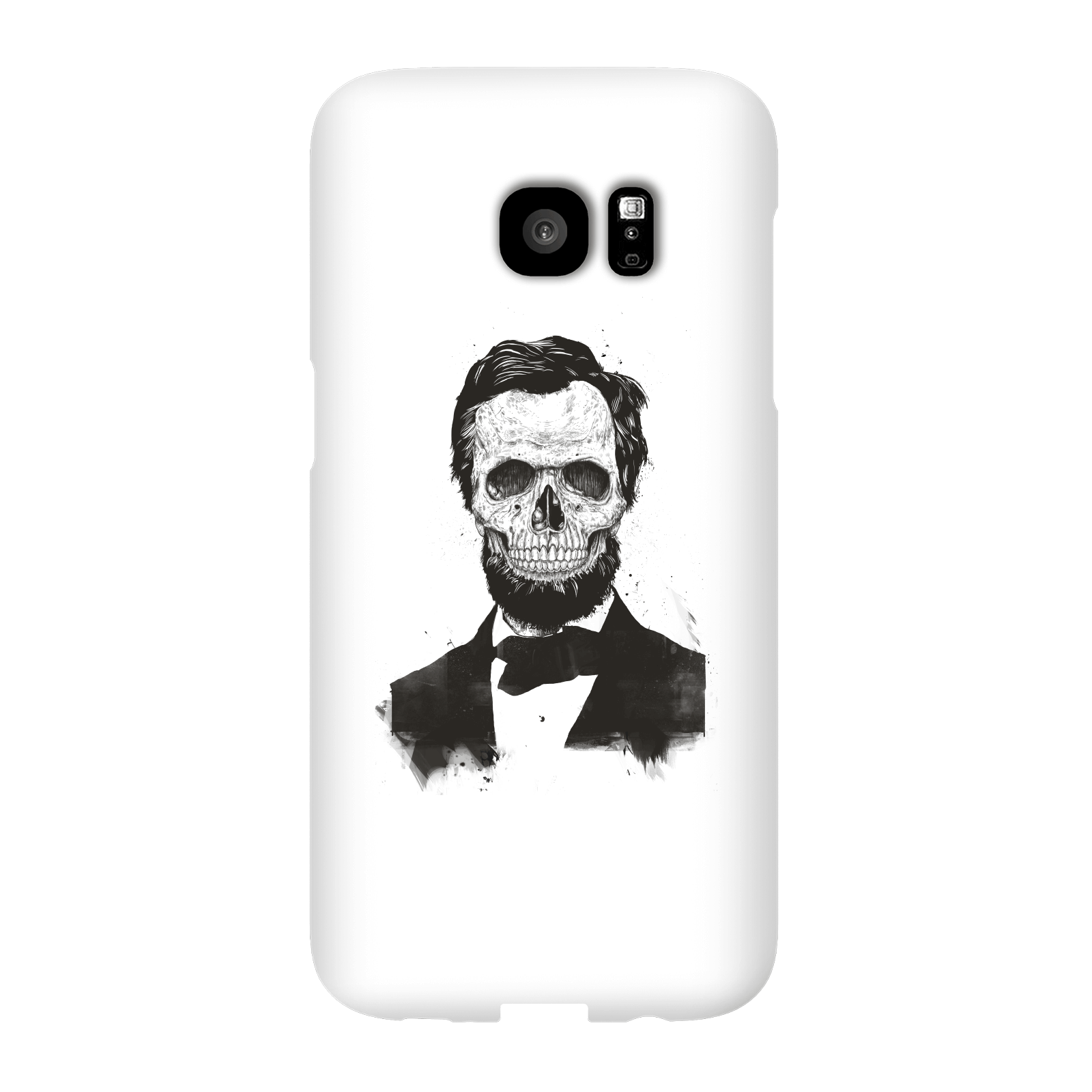 Balazs Solti Suited And Booted Skull Phone Case for iPhone and Android - Samsung S7 Edge - Snap Case - Gloss